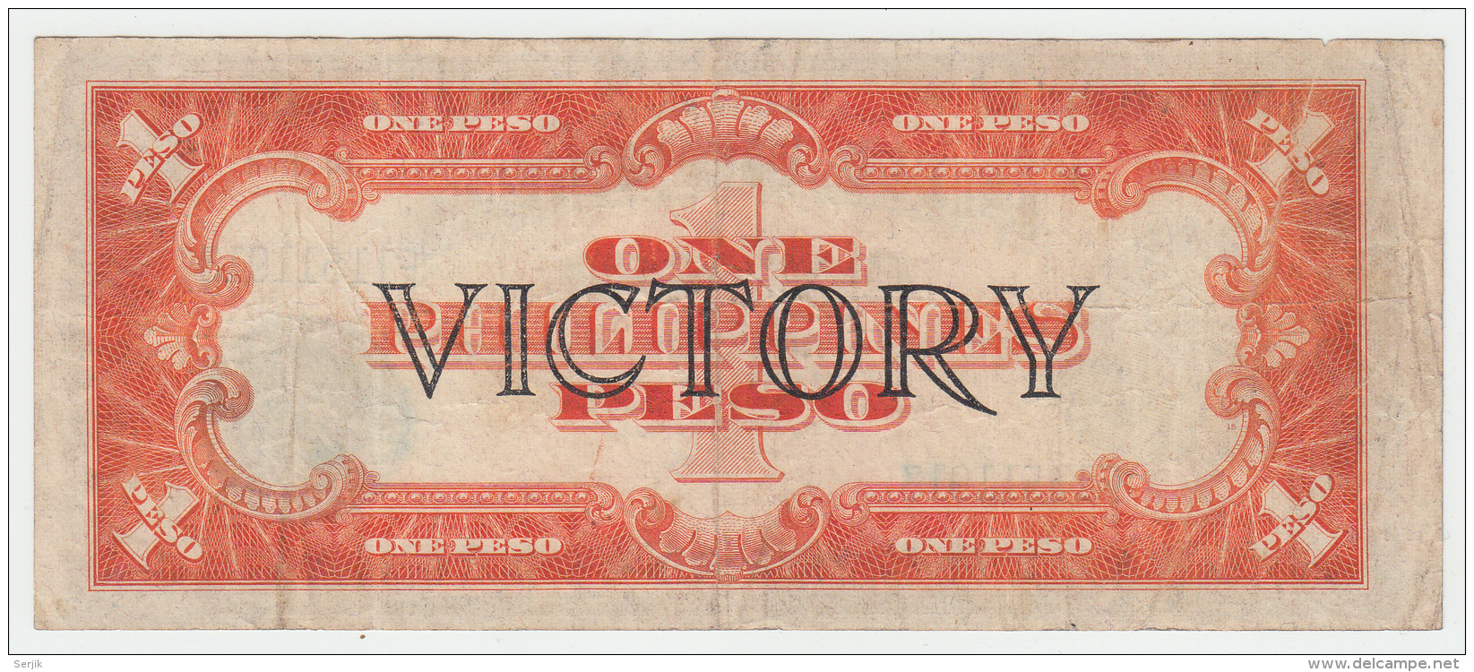 Philippines 1 Peso 1944 AVF Victory Over Japan WW 2 - Series B Pick 94 - Filippijnen