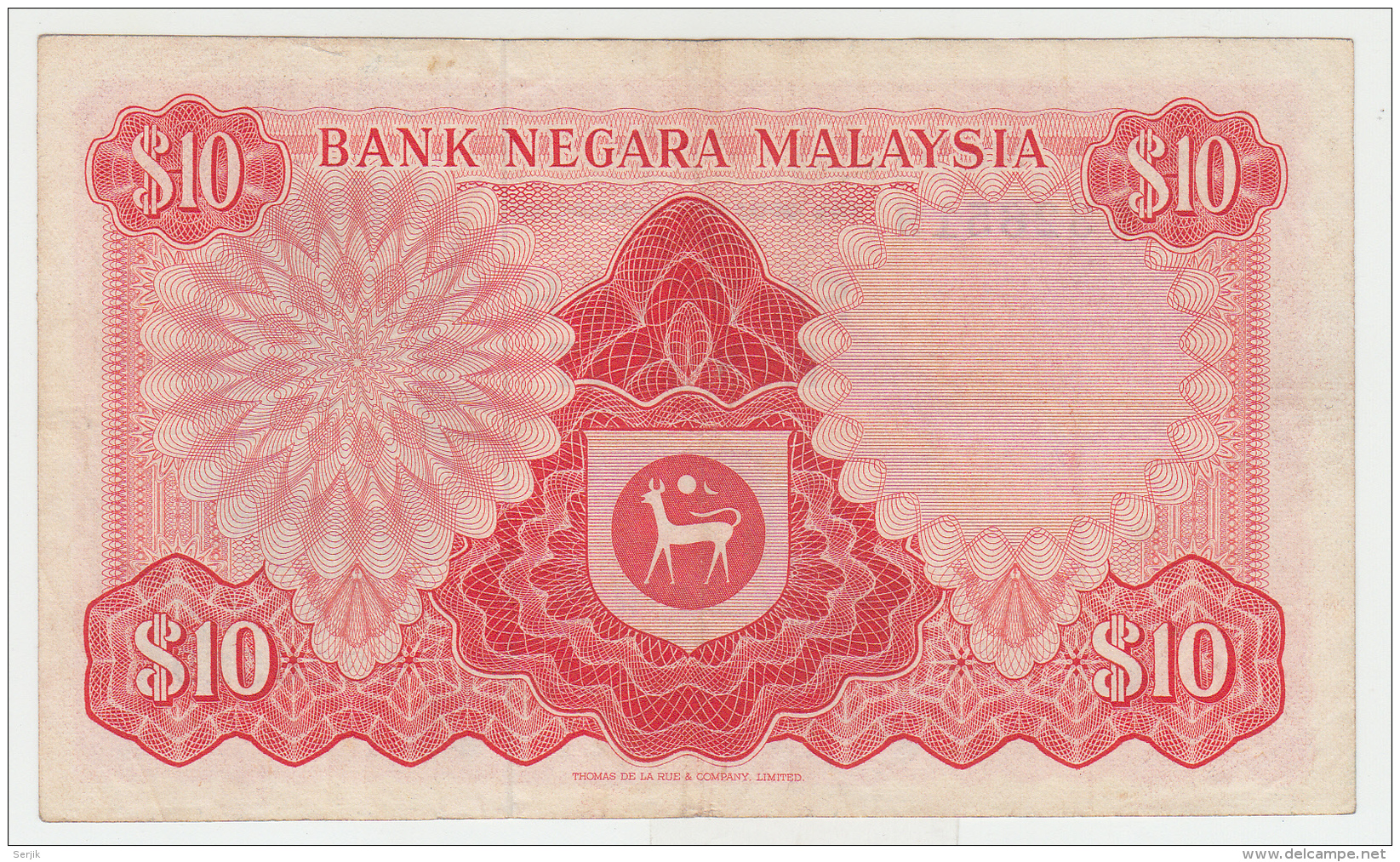 Malaysia 10 Ringgit 1967 - 1972 VF+ RARE P 3a 3 A - Malasia