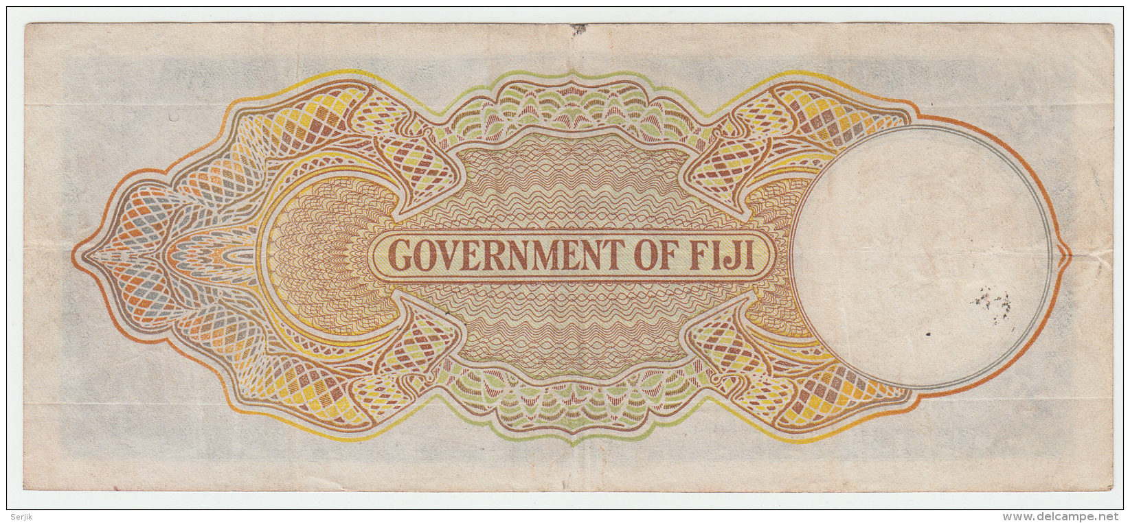 Fiji 5 Shillings 1941 RARE Banknote Pick 37d 37 D - Figi