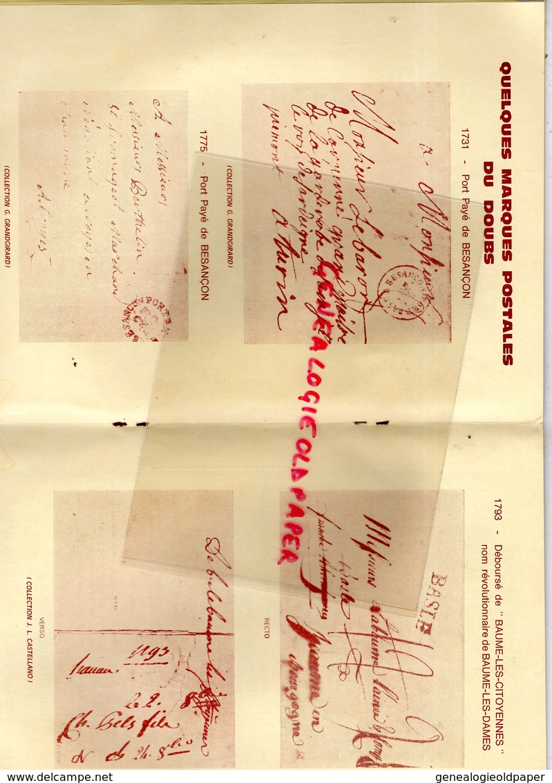 25- BESANCON- RARE PROGRAMME PALAIS GRANVELLE EXPOSITION PHILAELIQUE 1979-HUDDERSFIELD-FRIBOURG NEUCHATEL-SCHWINT-RAUCH-