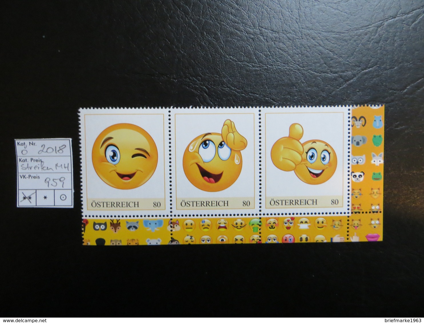 2018  " MH Emoji " 3er Streifen Aus MH, Postfrisch   LOT 959 - Personalisierte Briefmarken