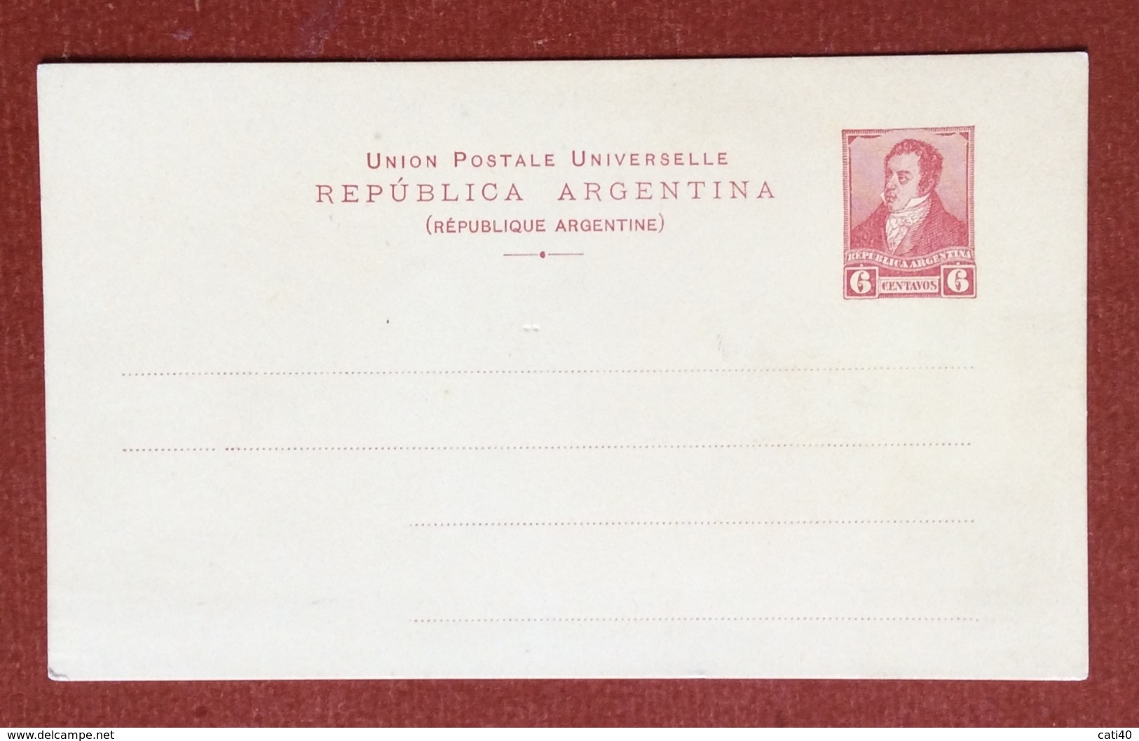 REPUBBLICA ARGENTINA  CARTOLINA POSTALE 6 CENTAVOS  NUOVO - Unused Stamps