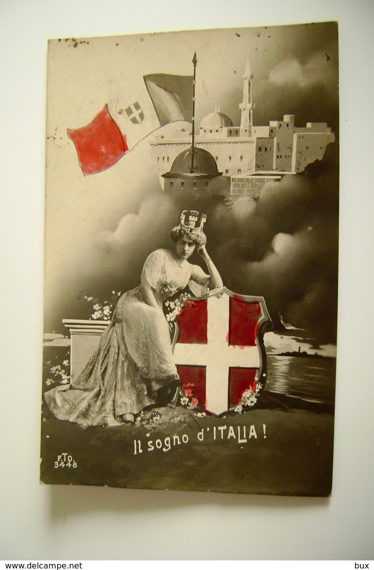 1911  IL SOGNO ITALIA  Guerra Italo-Turca   WW1  WAR    MILITARE COLONY   A BITONTO  BARI - Guerra 1939-45