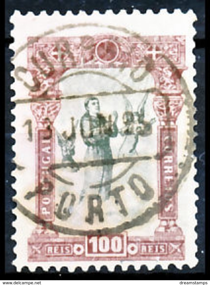 !										■■■■■ds■■ Portugal 1895 AF#120 ø St. Anthony 100 Réis First Day (d12268) - Usado