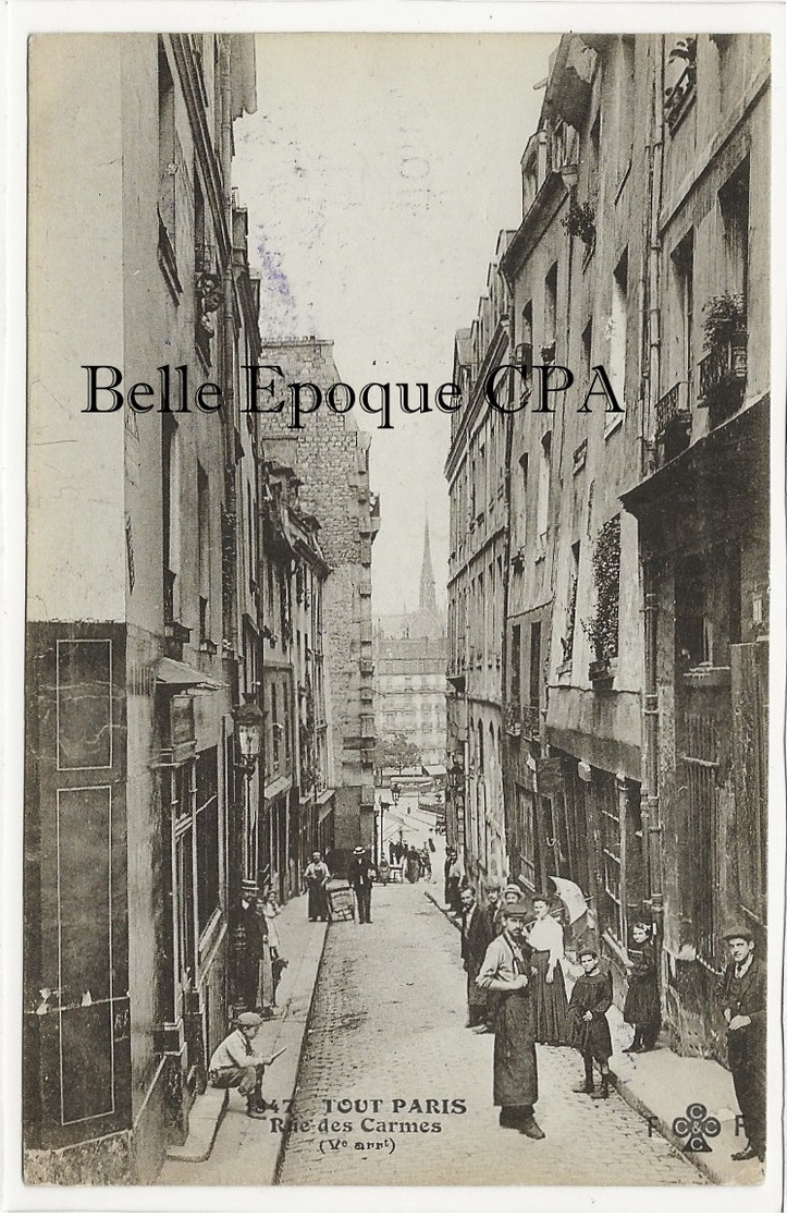 75 - TOUT PARIS ( Noir ) 05 - #1847 - Rue Des Carmes ++++ Coll. F. FLEURY ++++ RARE / Artillery Mansions, LONDON - District 05