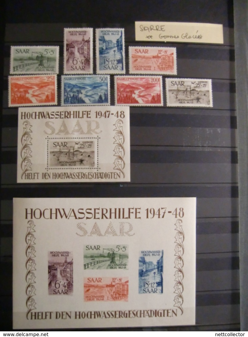 GROS CLASSEUR TIMBRES Dont RARES De SARRE / ATTENTE De RANGEMENT D'UN BON COLLECTIONNEUR/+ 1700 Timbres A VOIR!!! - Collections (en Albums)