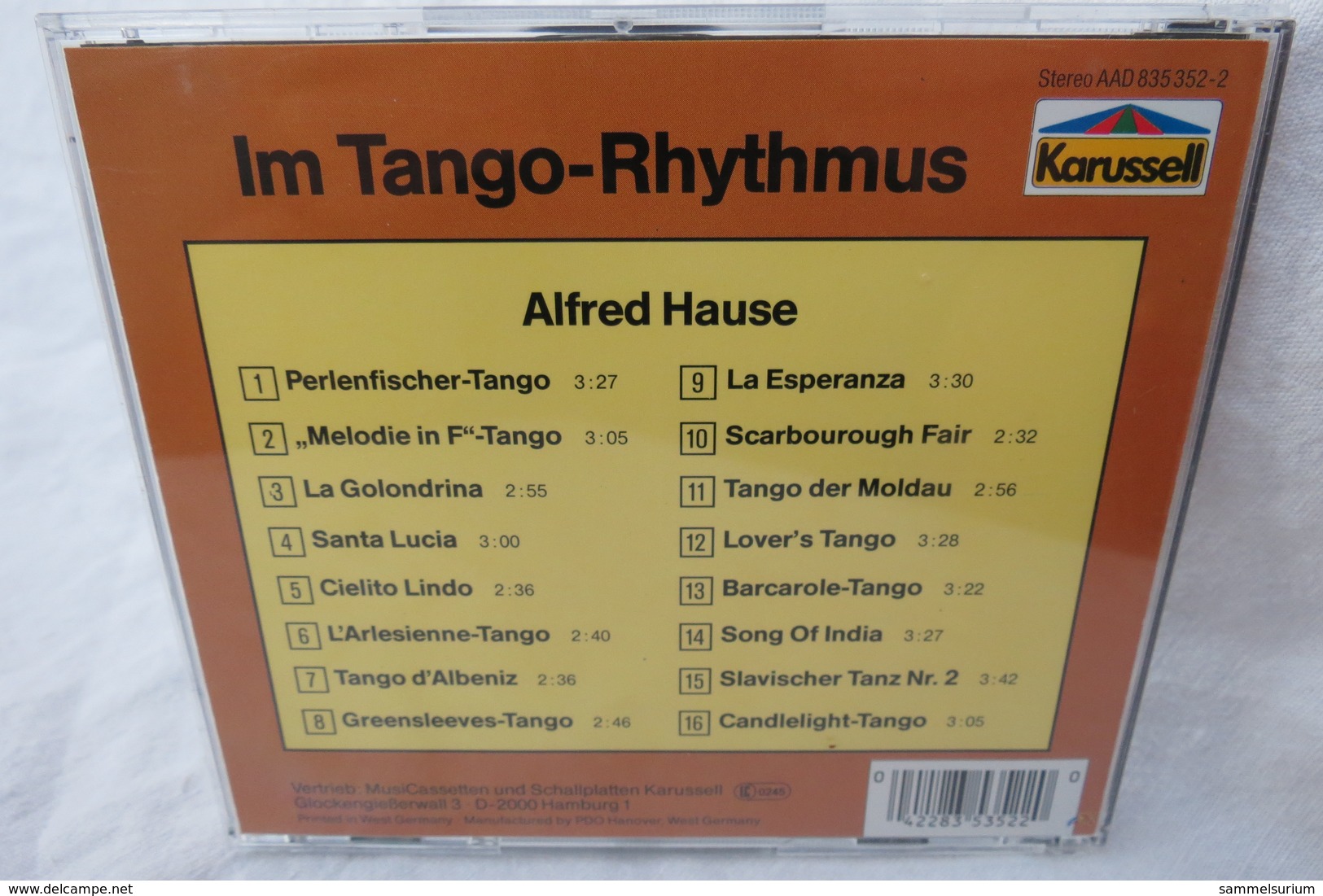 CD "Alfred Hause" Im Tango-Rhythmus Der Welt - Sonstige & Ohne Zuordnung