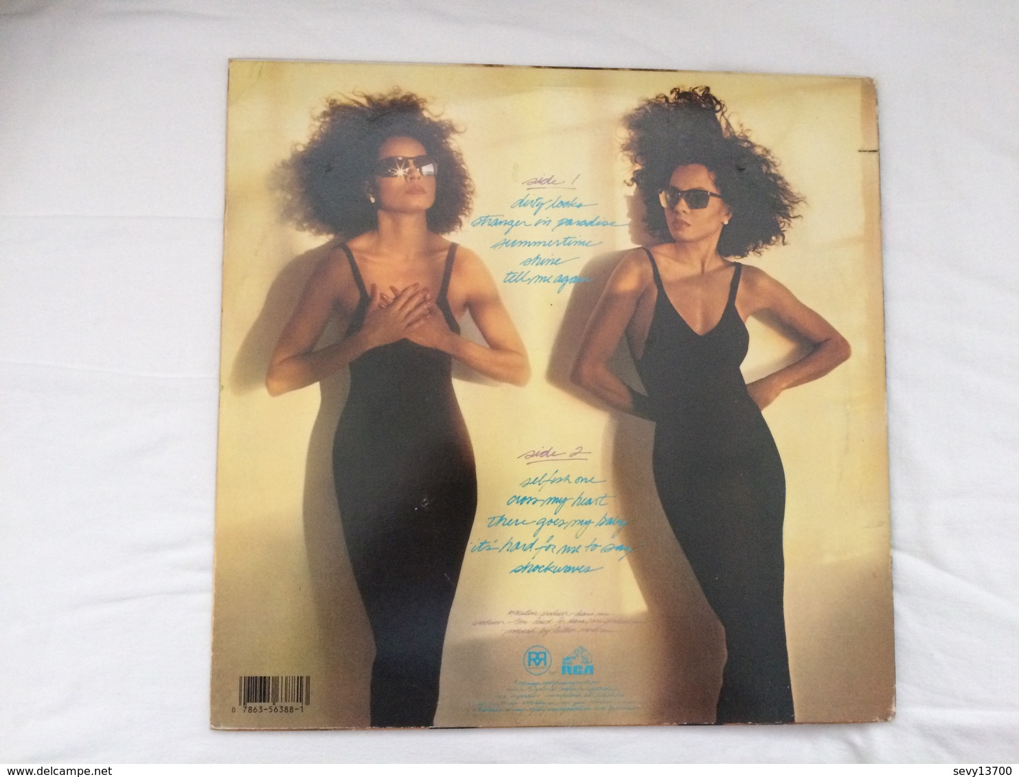 Disque 33 Tours - 6388-1-R - 1987 Made In USA - Diana Ross Red Hot - Bandeau Collé Sur La Pochette "Optical Affairs Chri - Blues