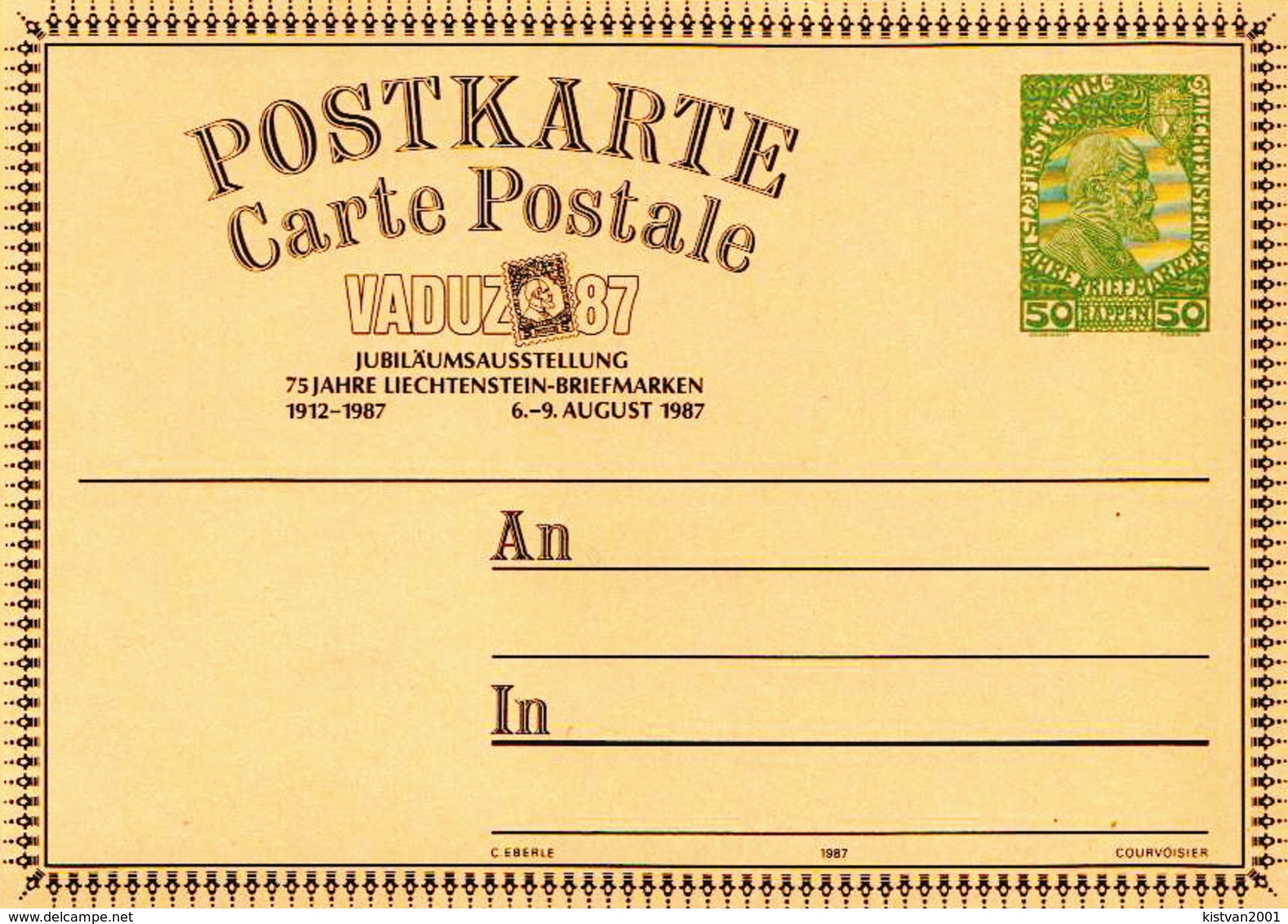 Liechtenstein Mint Postal Stationery Card - Stamped Stationery