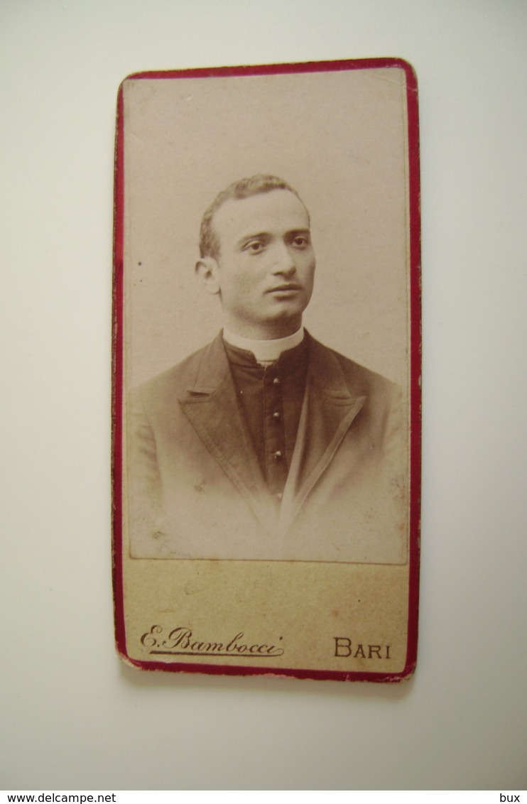BARI   FOTO   BAMBOCCI  SACERDOTE RELIGIONE       8  X 4     SU CARTONCINO  CAT6 PAG9 - Antiche (ante 1900)