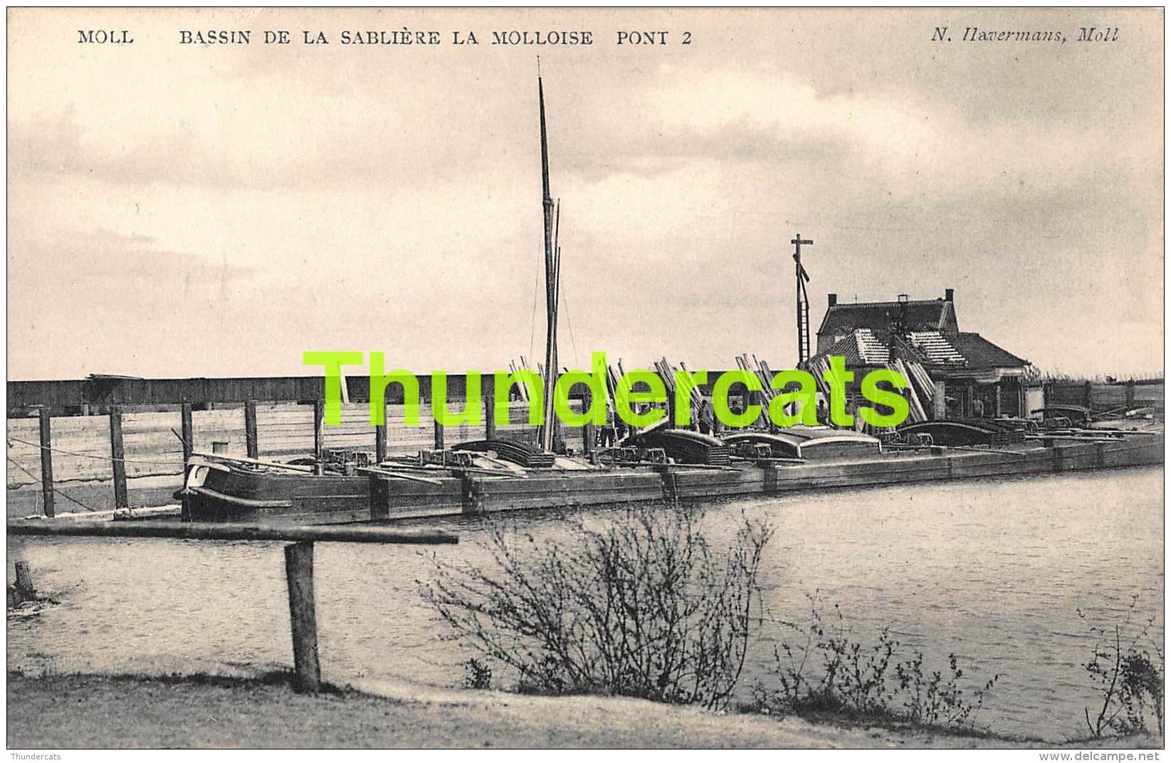 CPA MOL MOLL  BASSIN DE LA SABLIERE LA MOLLOISE PONT 2 - Mol