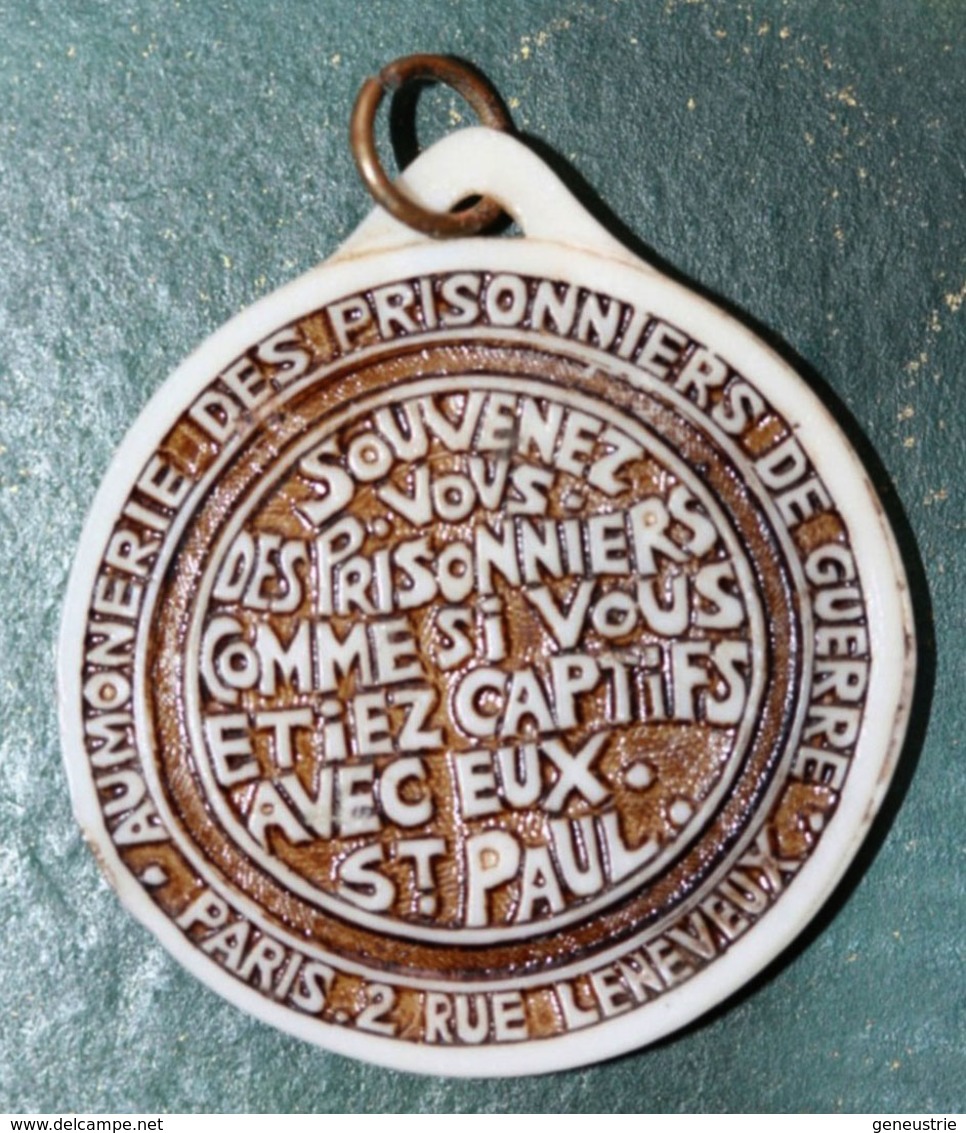 WW1 Pendentif Médaille De Poilu "Notre-Dame De La Merci / Aumonerie Des Prisonniers De Guerre" Religious Medal WWI - 1914-18