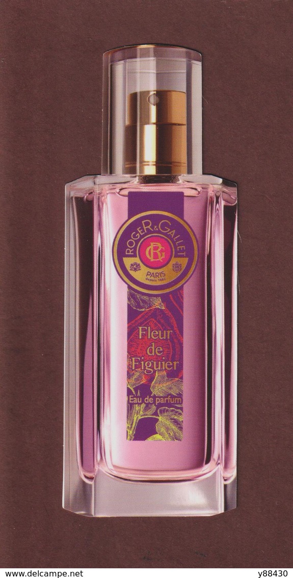 Marque Pages Parfumé  ROGER & GALLET PARIS.- FLEUR DE FIGUIER - Eau De Parfum  - Voir Les 2 Scannes. - Marque-Pages