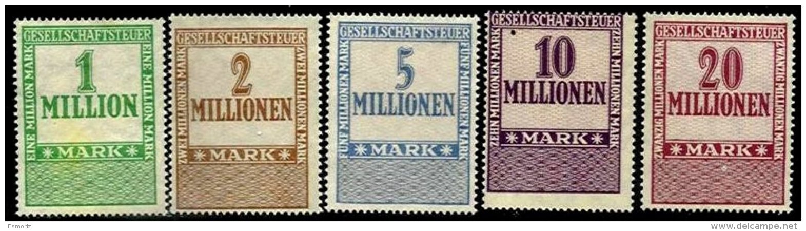 GERMANY, Gesellschaftsstempel, */** MLH/MNH, F/VF - Autres & Non Classés