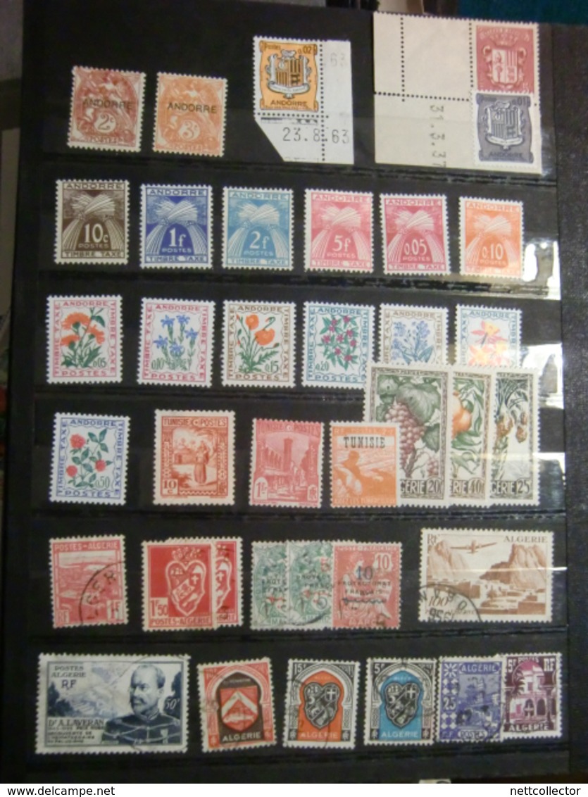 CARTON CONTENANT UN ENSEMBLE DE + 1800 TIMBRES DES COLONIES FRANCAISES / A DECOUVRIR!!!