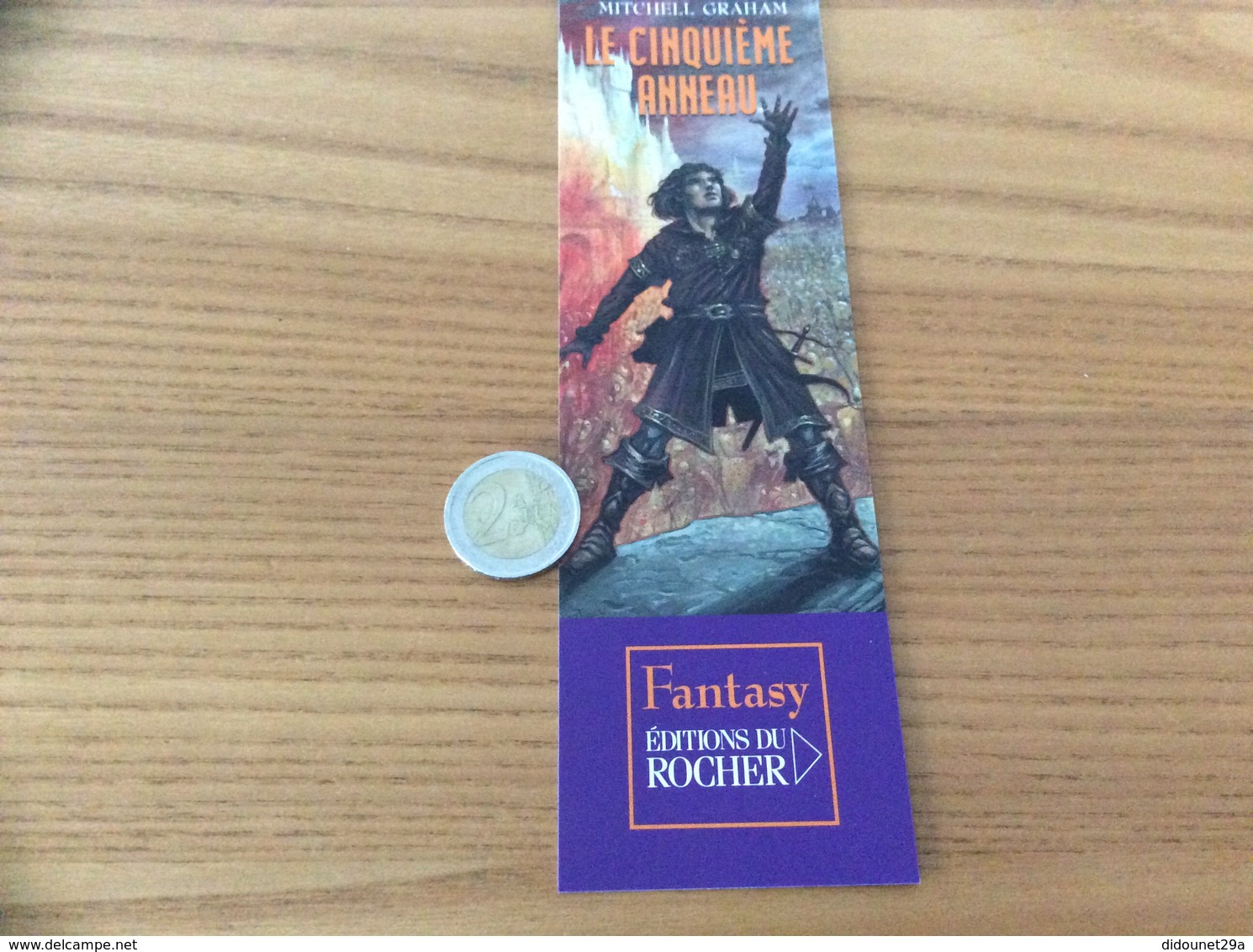 Marque-page « LA CITADELLE DES CENDRES / LE CINQUIÈME ANNEAU - Fantasy éditions DU ROCHER» - Marque-Pages