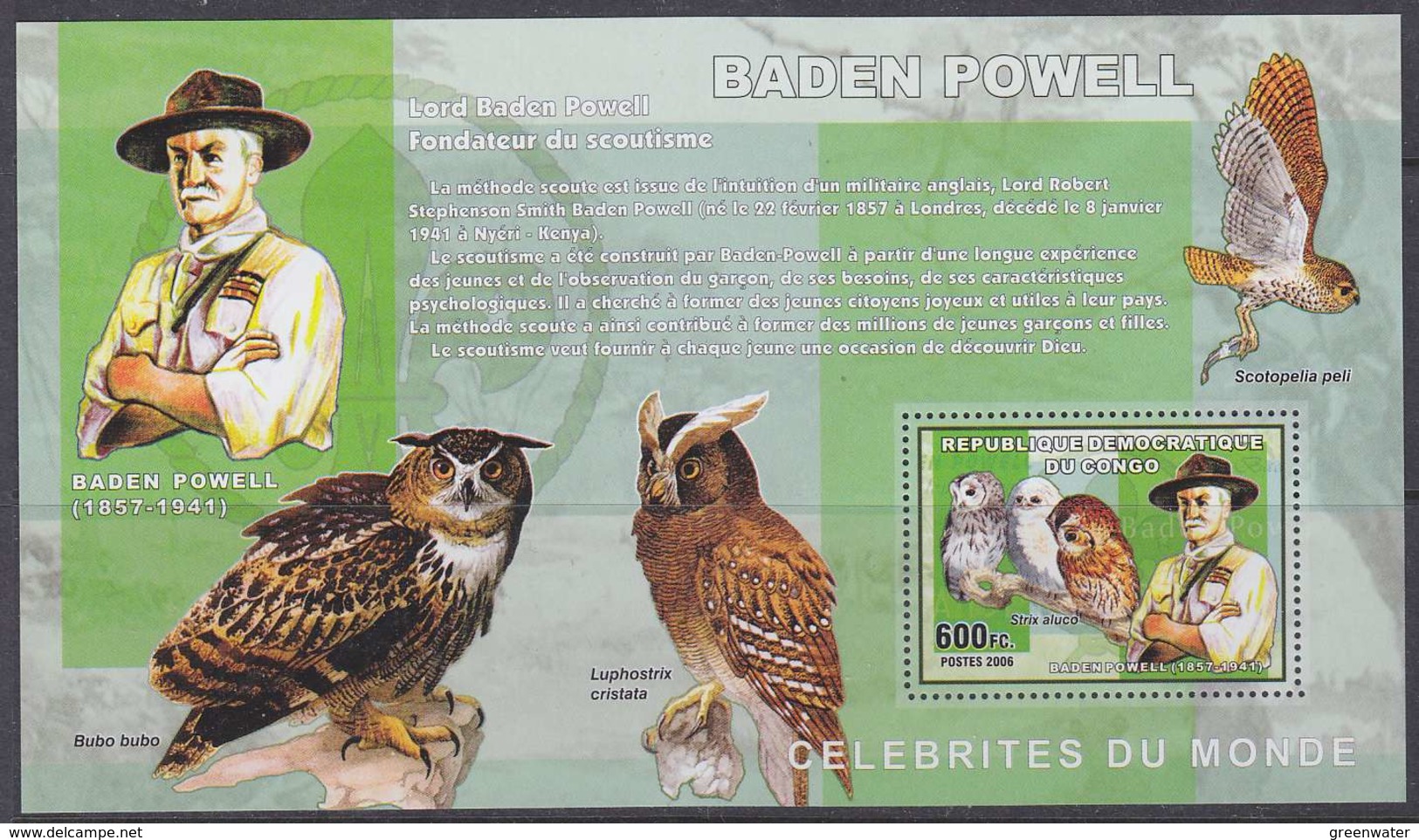 Congo 2006  Baden Powell / Scouting  M/s ** Mnh (41000) - Ongebruikt