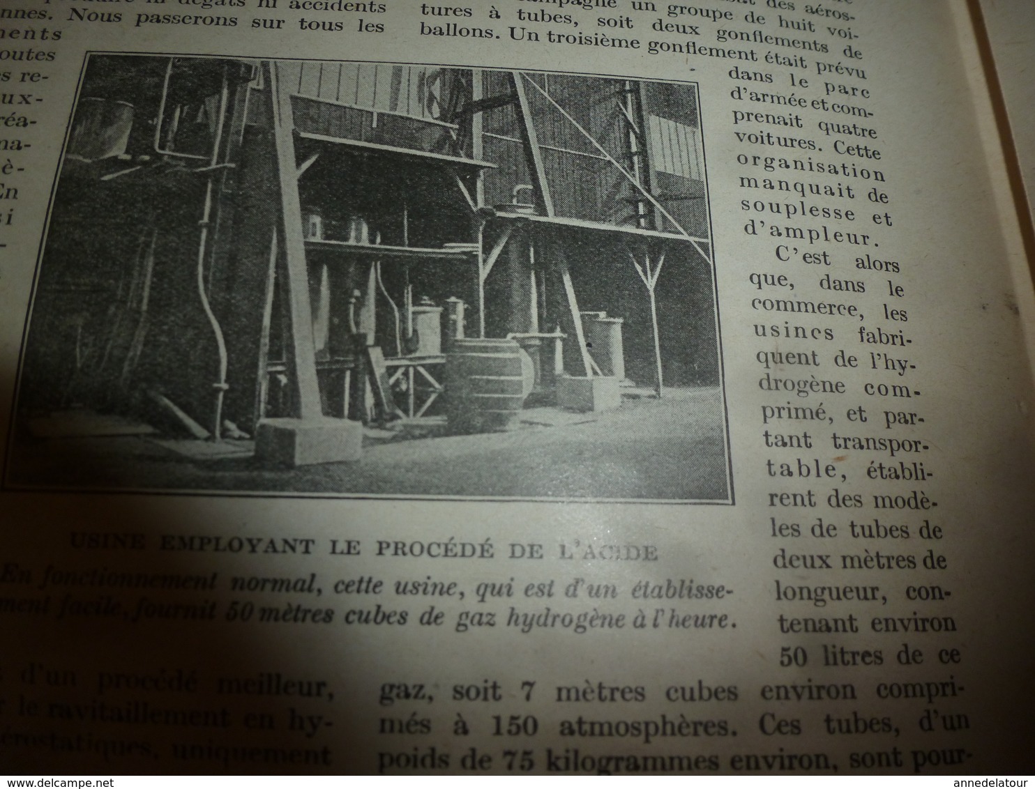 1917 LSELV :La Production De L'hydrogène Pour Les Ballons Militaires, Par Fernand Duhamel, Ingén En Const Aéronautique - Documents