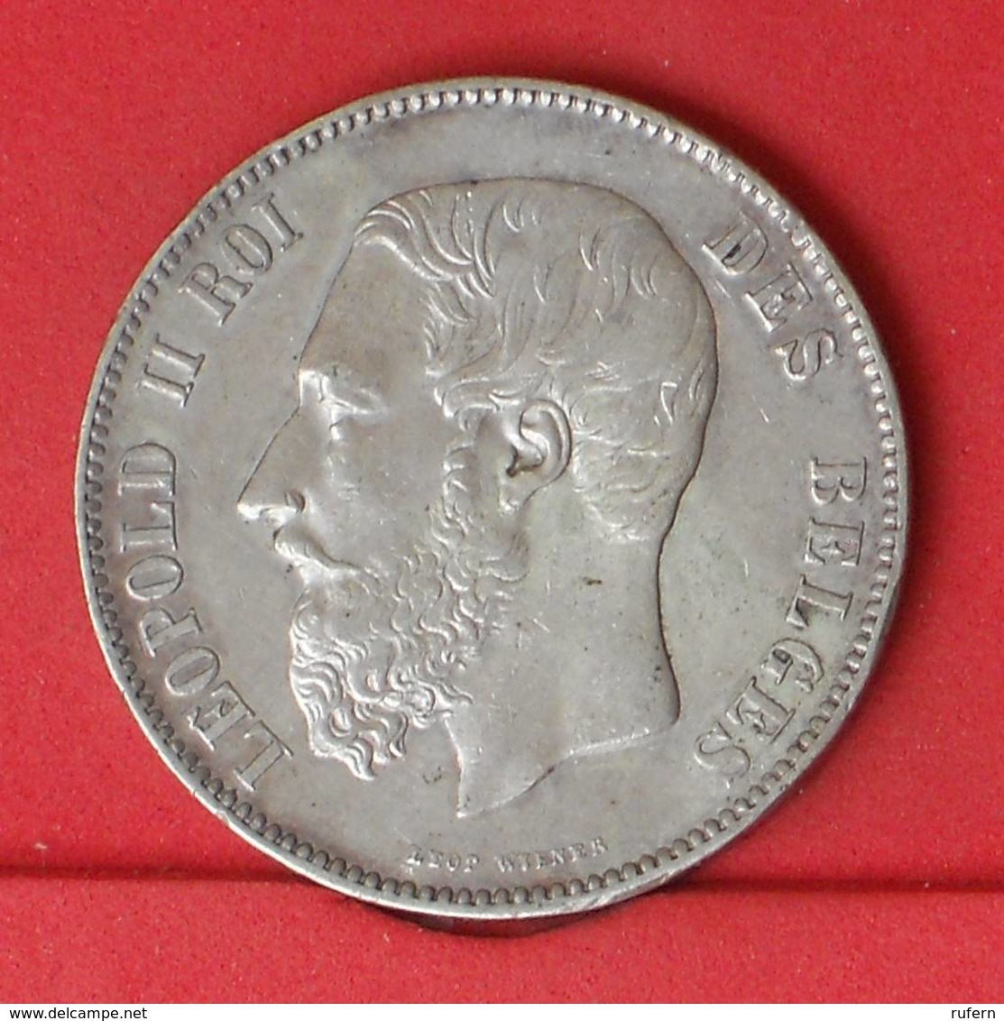 BELGIUM 5 FRANCS 1873 - 25 GRS - 0,900 SILVER   KM# 24 - (Nº25871) - 5 Francs