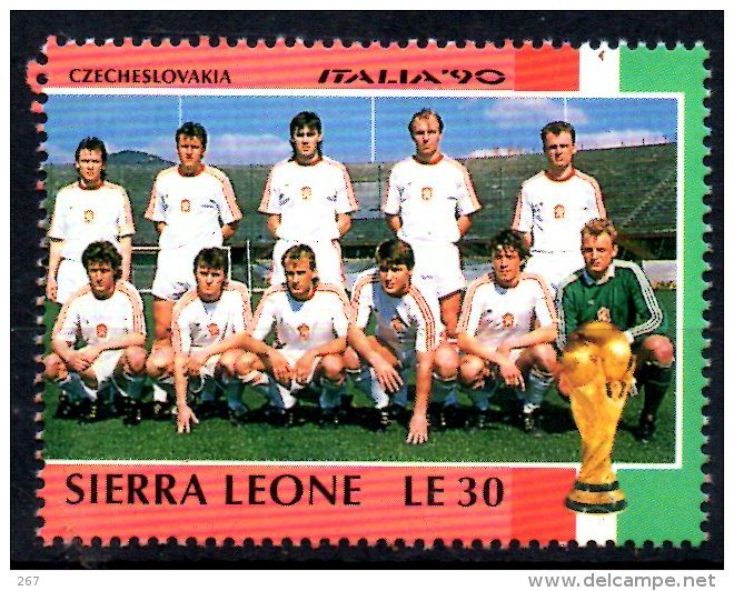 SIERRA LEONE    N °   ( Tchecoslovaquie )  * *  Cup 1990 Football  Soccer  Fussball - 1990 – Italy