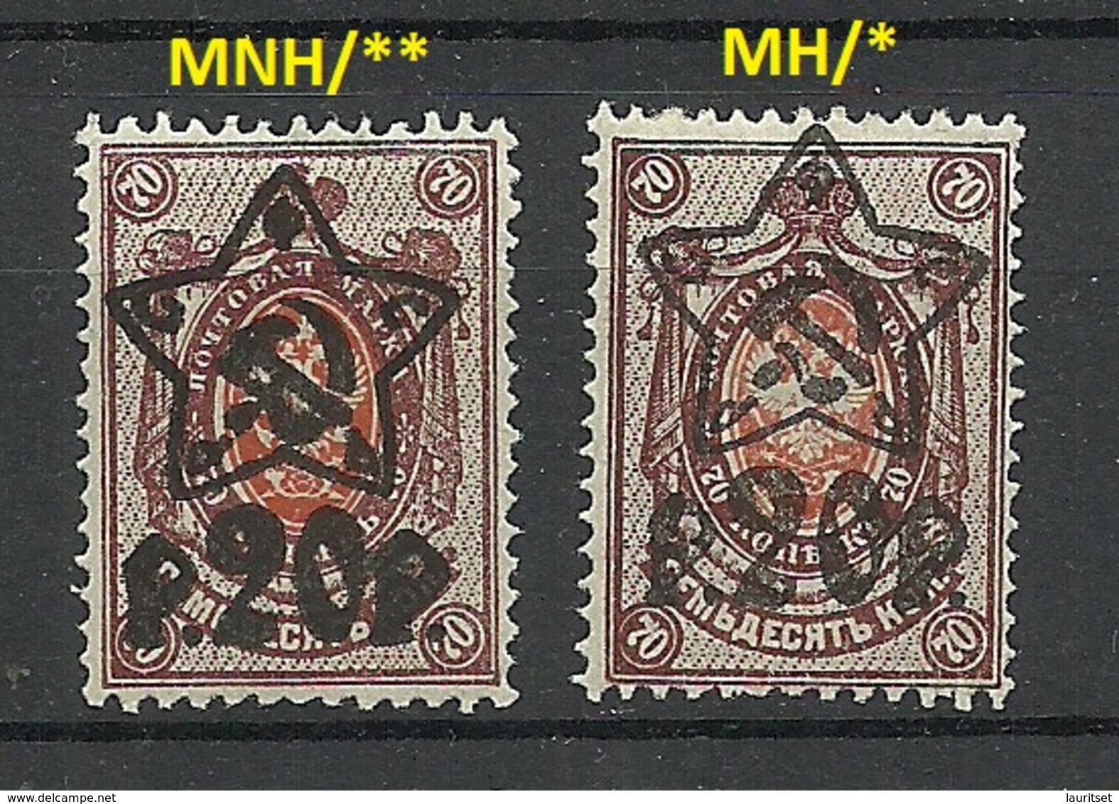 RUSSIA Soviet Union 1922 Michel 203 A I + 203 A II MNH/MH - Nuovi