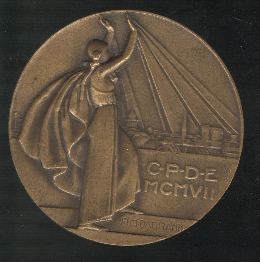Médaille CPDE Compagnie Parisienne De Distribution D'Electricité 1907 - Art Déco 1932 - Professionals / Firms
