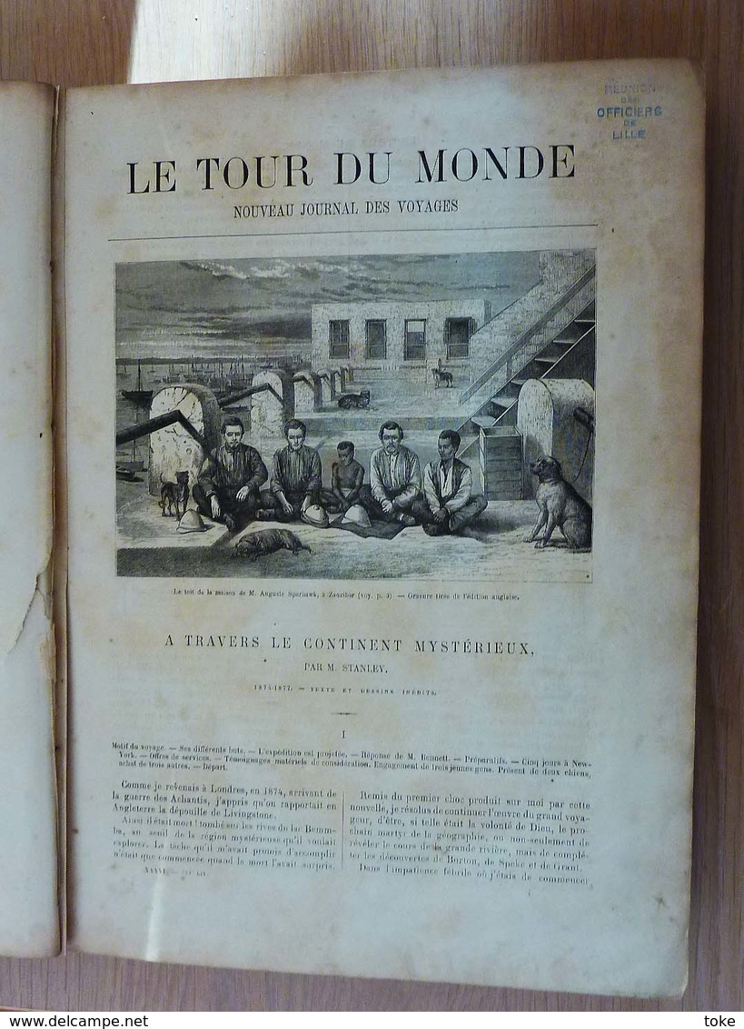 LOT De 4 REVUE " LE TOUR DU MONDE " Par E.CHARTON .Années 1862 1er Sem, 1866 1er Sem, 1869 2ème Sem, 1878 2ème Semestre - 1801-1900