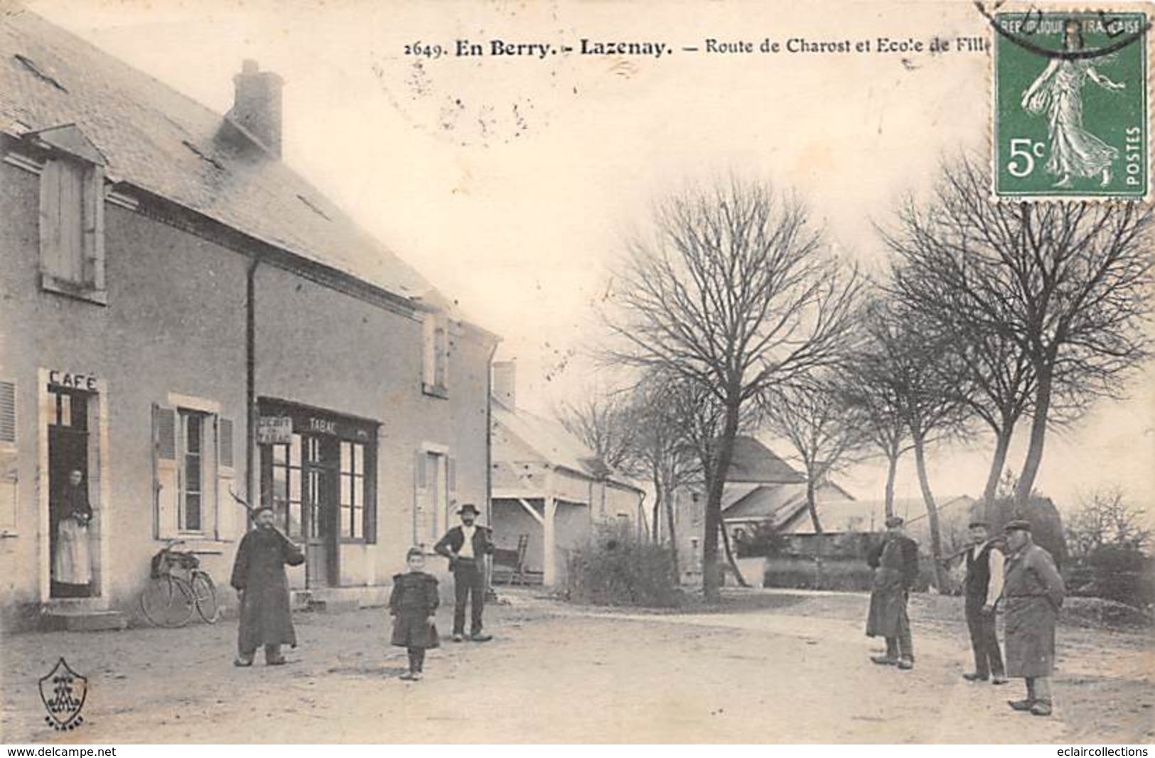 Lazenay        18    Route De Charost Et  Ecole De Filles         ( Voir Scan) - Andere & Zonder Classificatie