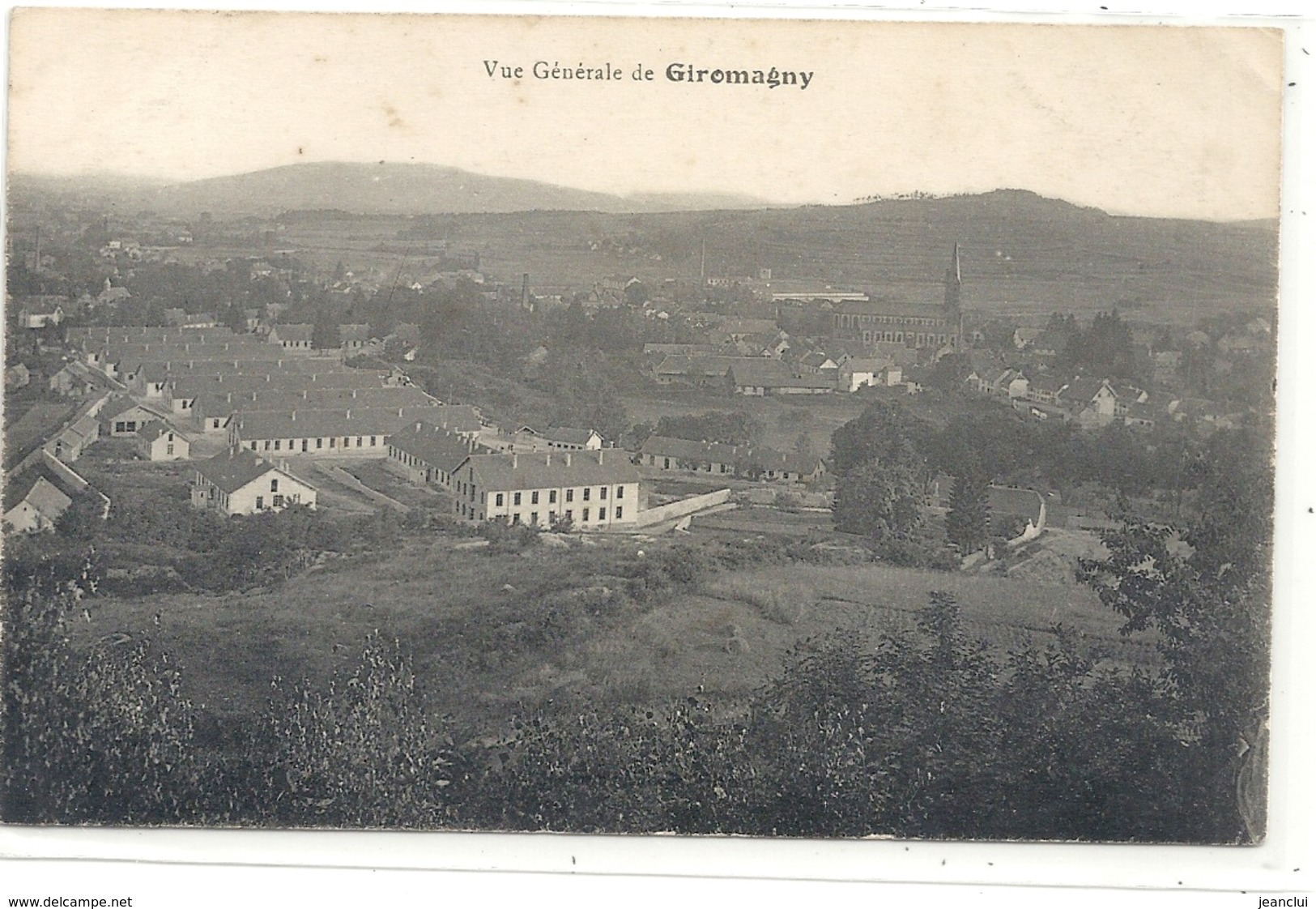 VUE GENERALE DE GIROMAGNY . ECRITE AU VERSO LE 8 JUIN 1918 - Giromagny