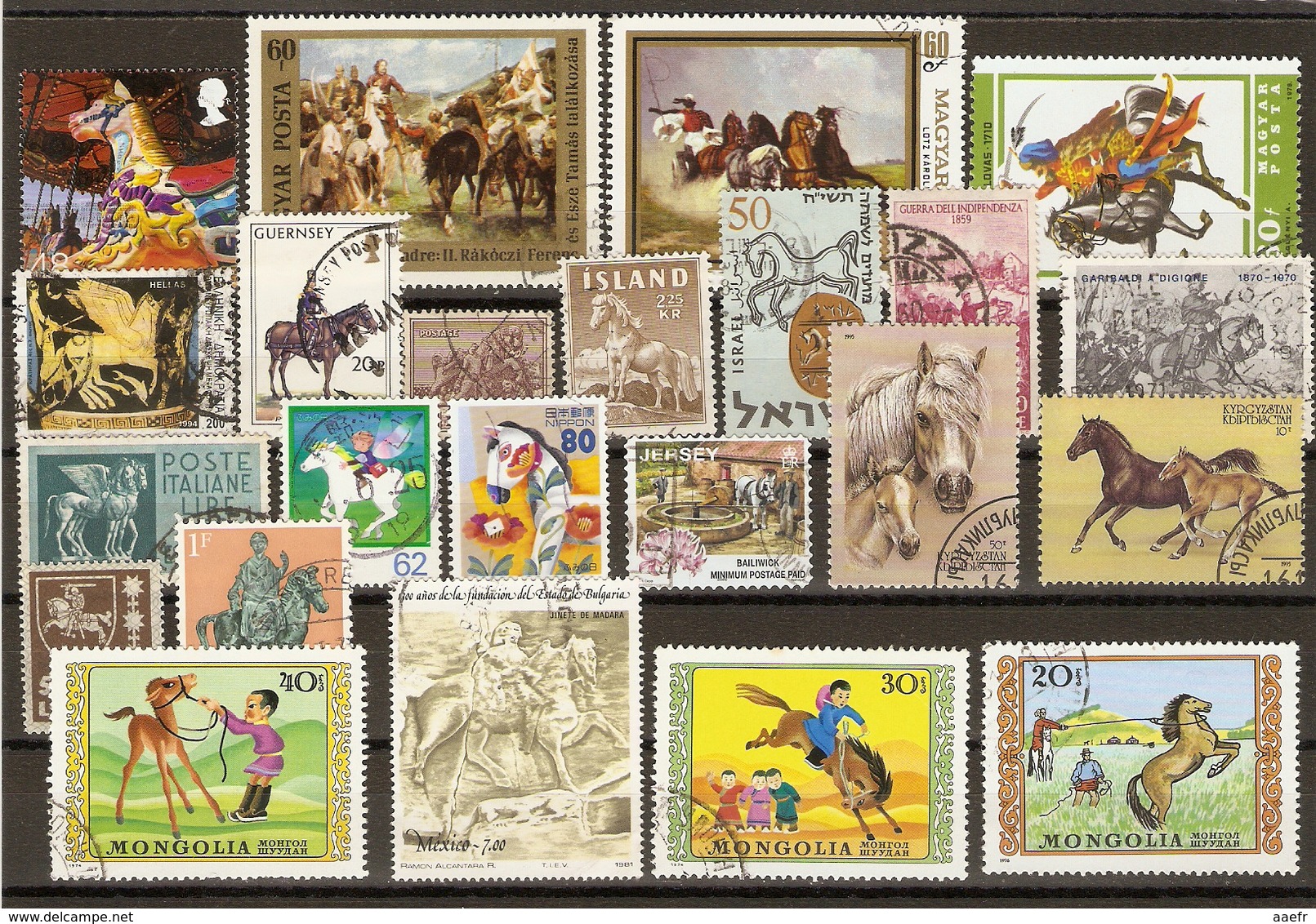 Cheval - Petit Lot De 153° - Equitation - Hippisme - Diligence - Malle-poste - Zodiaque - Ferme - Agriculture - 6 Scans - Vrac (max 999 Timbres)