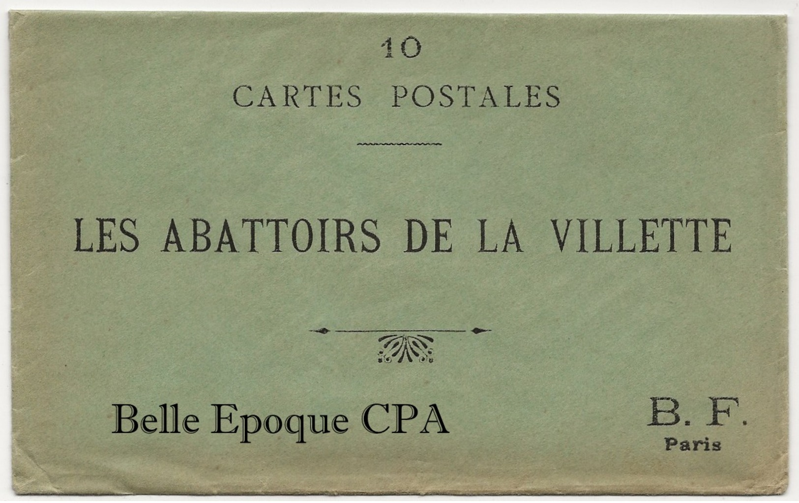 75 - PARIS 19 - Les Abattoirs De La Villette / X10 CPA - SÉRIE COMPLÈTE Avec Pochette D'origine ++++ BF +++ Parfait état - Petits Métiers à Paris