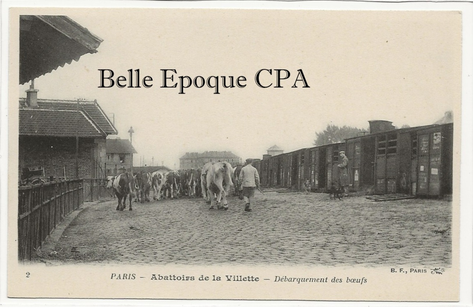 75 - PARIS 19 - Les Abattoirs De La Villette / X10 CPA - SÉRIE COMPLÈTE Avec Pochette D'origine ++++ BF +++ Parfait état - Petits Métiers à Paris