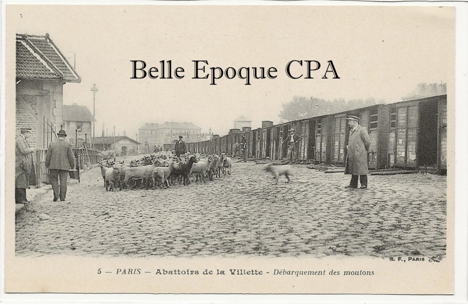 75 - PARIS 19 - Les Abattoirs de la Villette / x10 CPA - SÉRIE COMPLÈTE avec Pochette d'origine ++++ BF +++ Parfait état