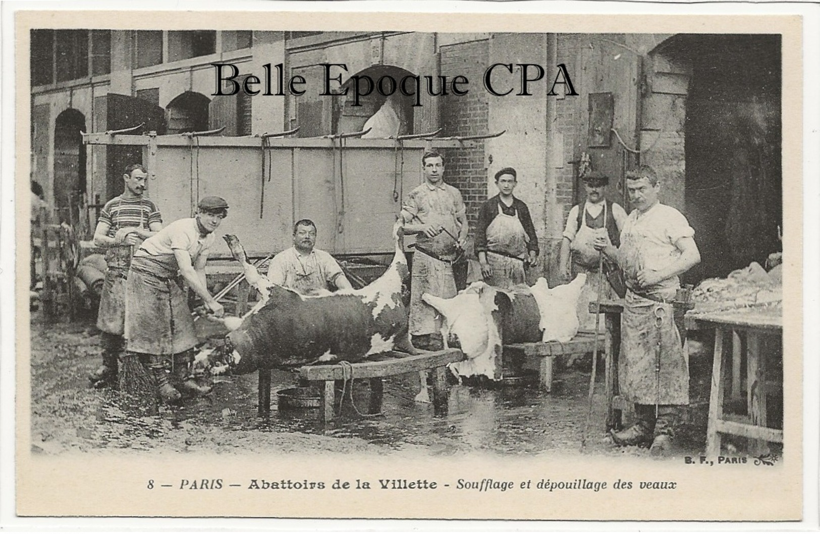 75 - PARIS 19 - Les Abattoirs de la Villette / x10 CPA - SÉRIE COMPLÈTE avec Pochette d'origine ++++ BF +++ Parfait état