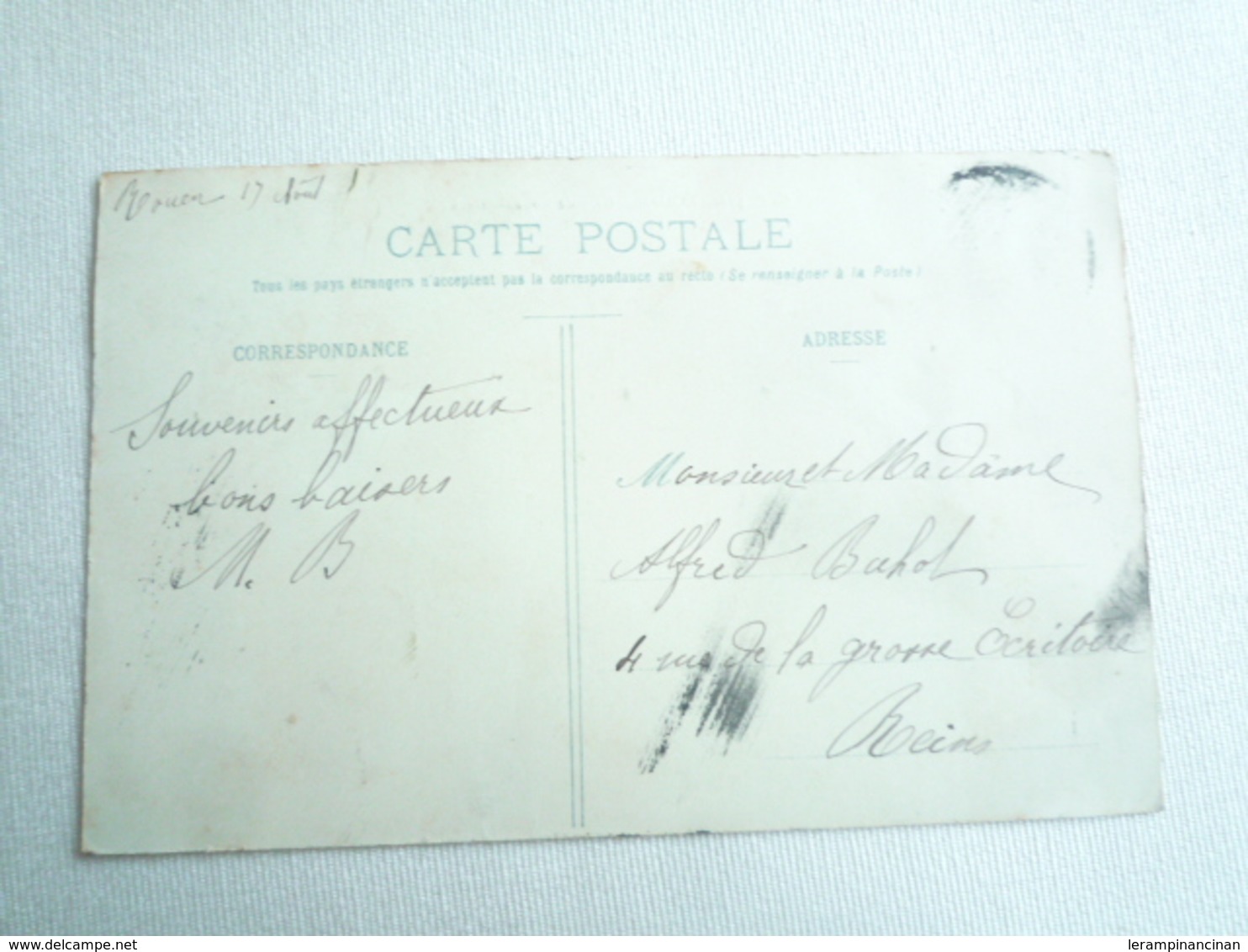 1908 ROUEN GARE DE ROUEN ORLEANS  EDITION CV 502  CIRCULÉE DOS DIVISE  ETAT BON - Reims