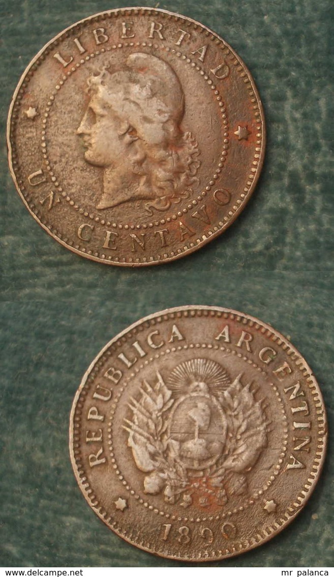 M_p> Argentina 1 Centavo Un Centavo 1890 - Argentine