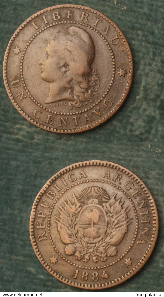 M_p> Argentina 1 Centavo Un Centavo 1884 - Argentina