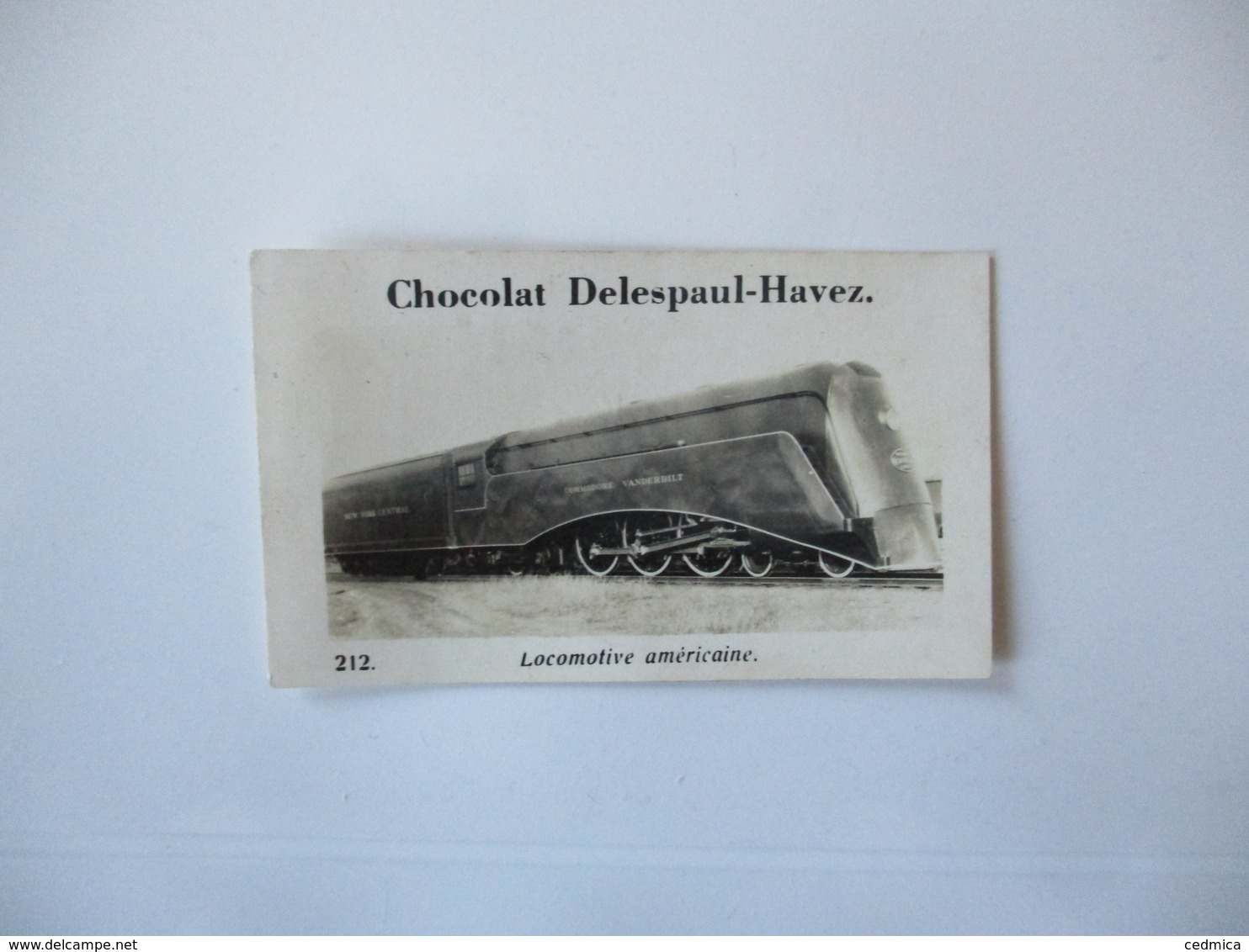 CHOCOLAT DELESPAUL-HAVEZ LOCOMOTIVE AMERICAINE IMAGE N°212 - Autres & Non Classés