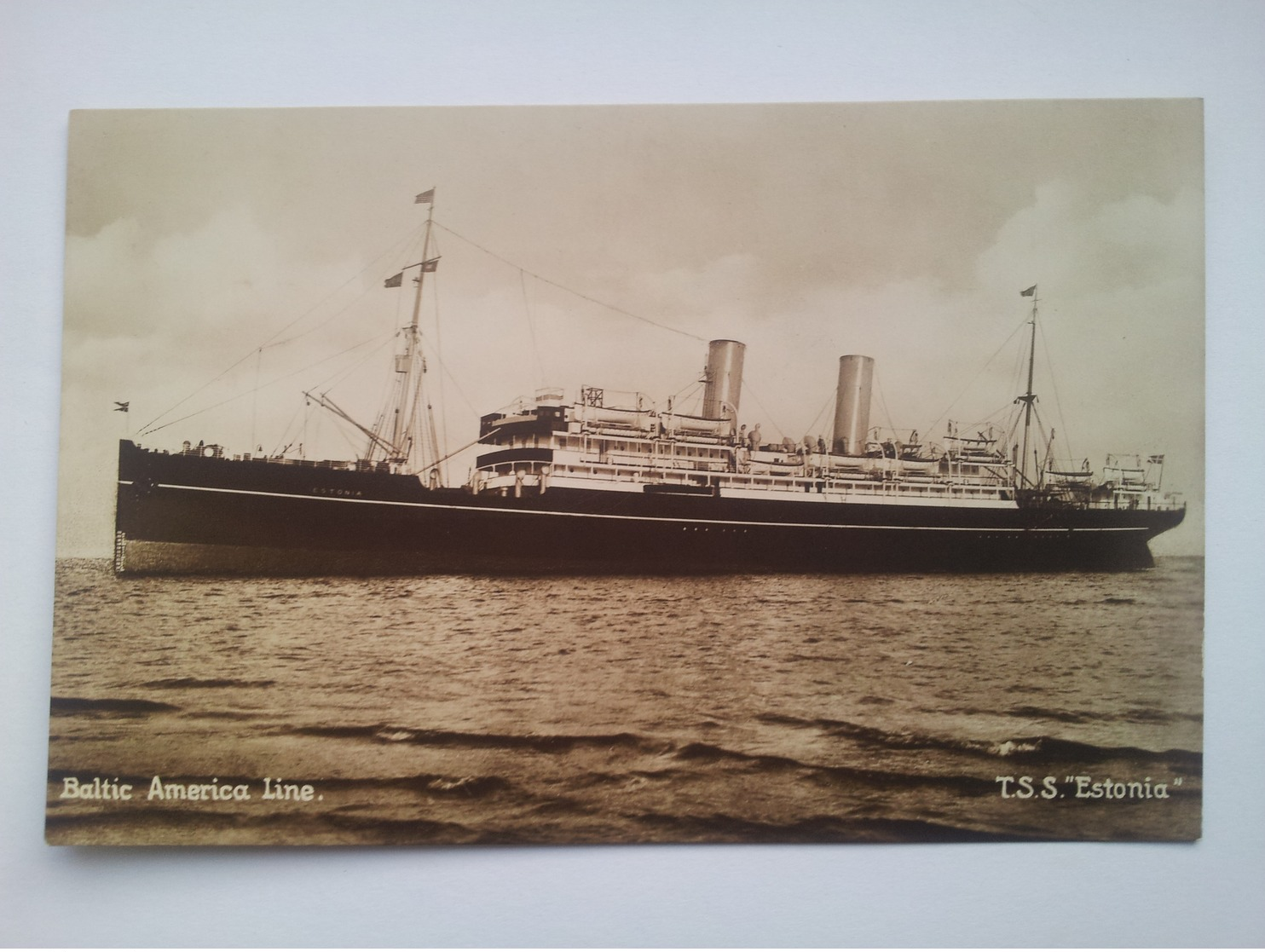 BALTIC AMERICA LINE Photo /  POST CARD ESTONIA - Other & Unclassified