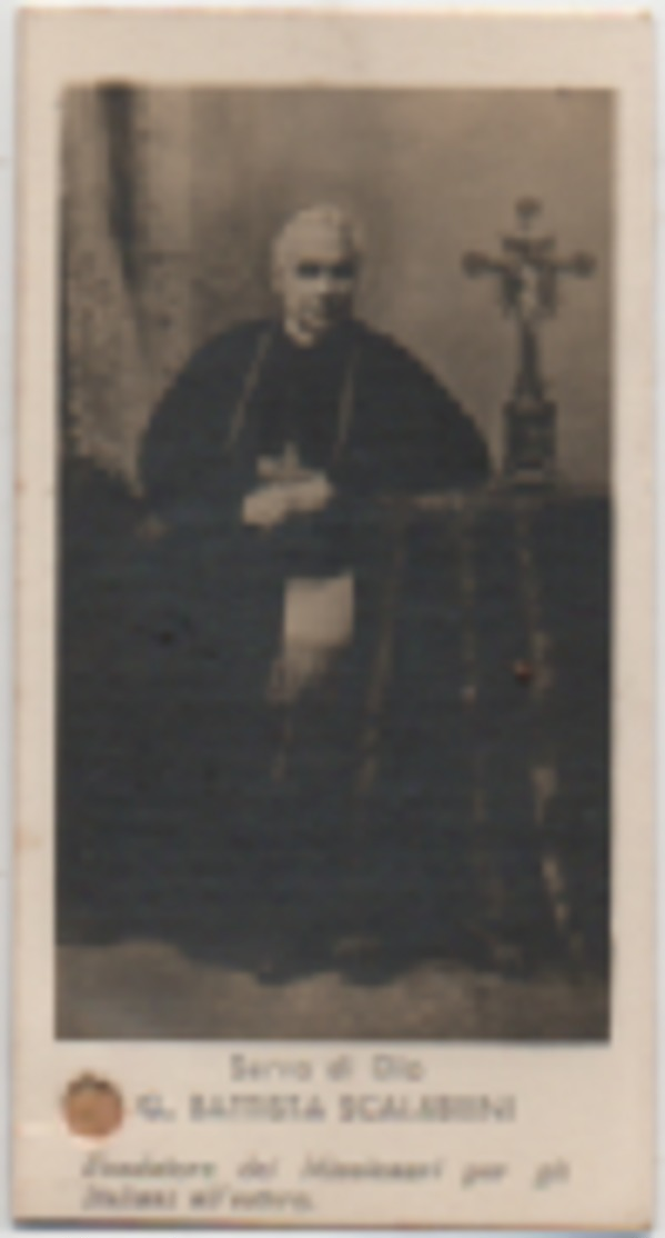 Santino Con Reliquia Del Servo Di Dio Giovanni Battista Scalabrini (Fino Mornasco, Como 1839 – Piacenza, 1905) - Santini