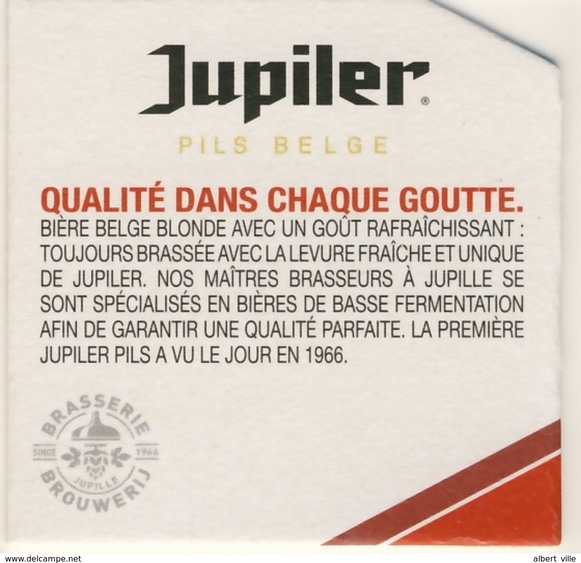 NEW 2 Sous-bocks, Bierviltje, Bierdeckel, Coaster, Carton,  JUPILER PILS Belge. - Sous-bocks