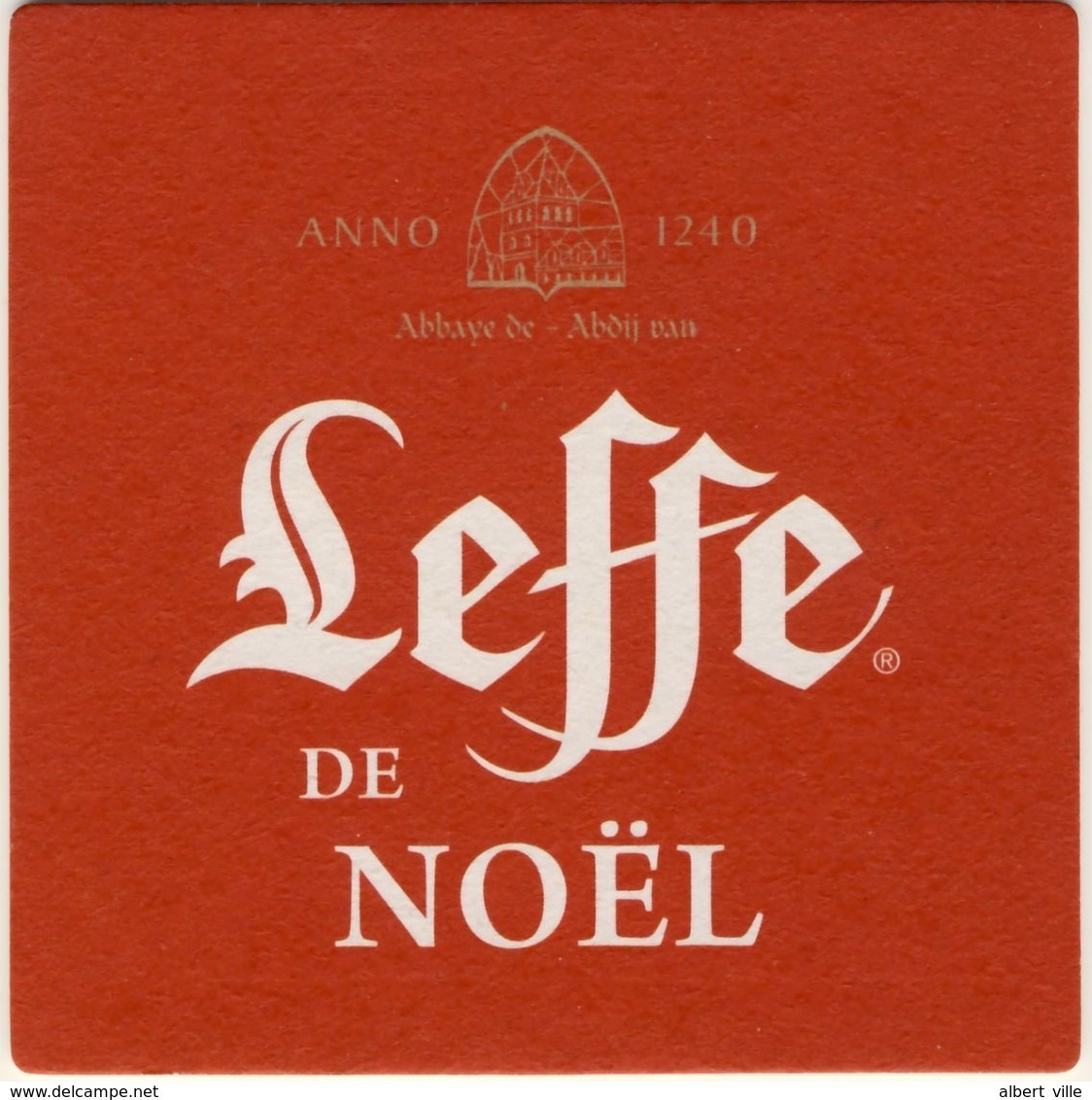 1 Sous-bock, Bierviltje, Bierdeckel, Beer Coaster, Sotto Bicchieri  LEFFE DE NOEL 2017 NOUVEAU, NEW, LEFFE OF CHRISTMAS - Sous-bocks