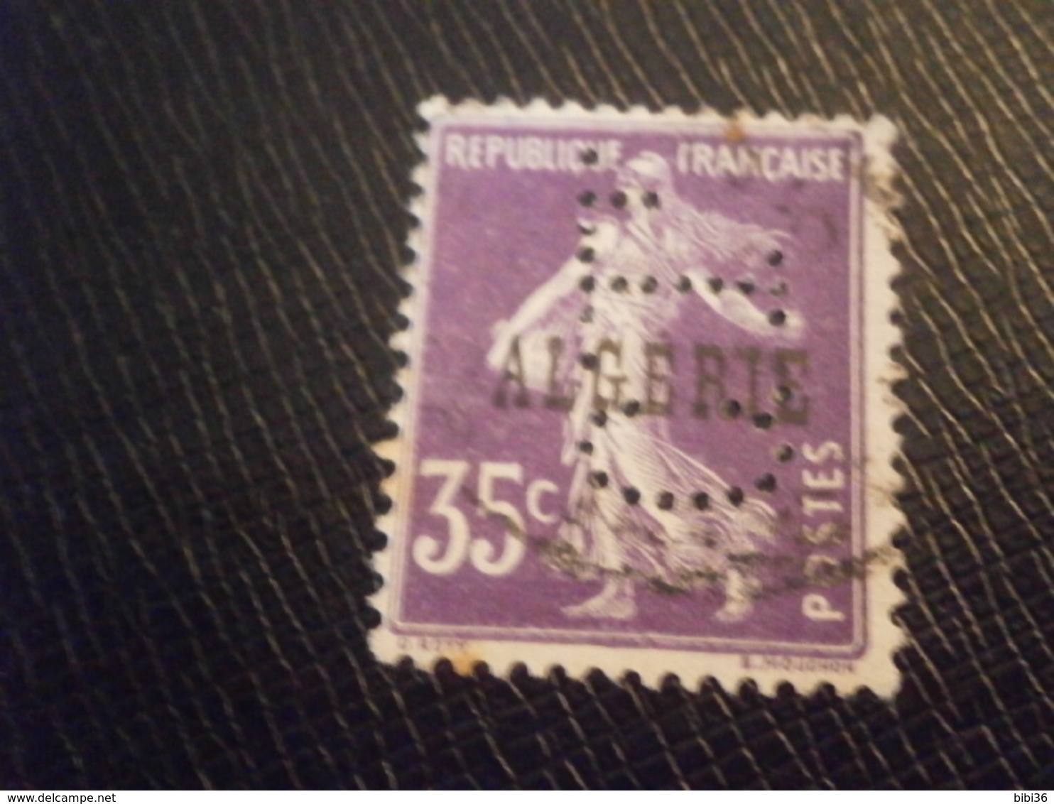 ALGERIE ALGERIA TIMBRE 18 SEMEUSE CL13 PERFORE PERFORES PERFIN PERFINS PERFORATION LOCHUNG PERCE PERFORATI PERFO - Oblitérés