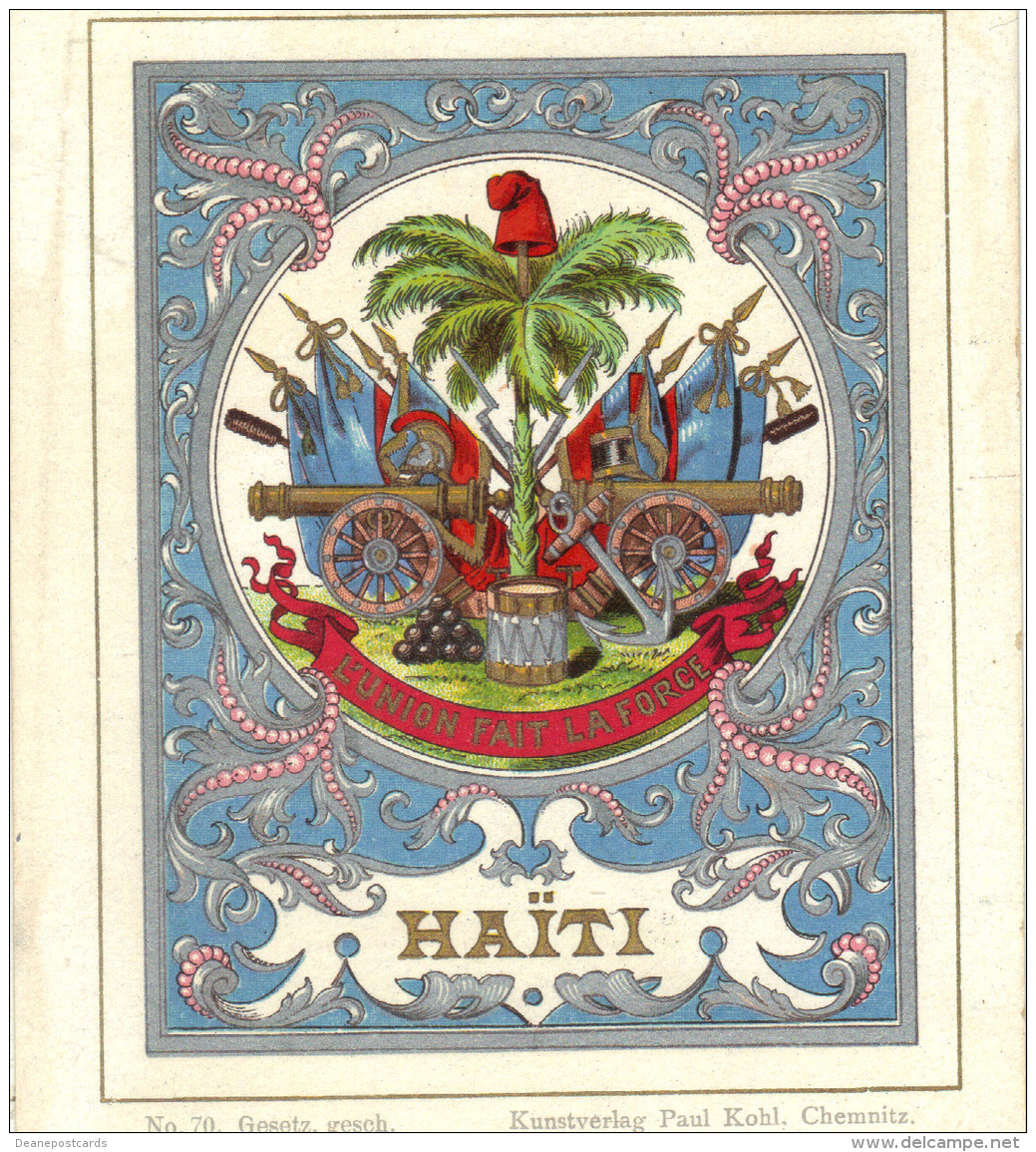 Haiti - Heraldic Emblem, Flag, Aritst Drawn, No 70 - Haiti