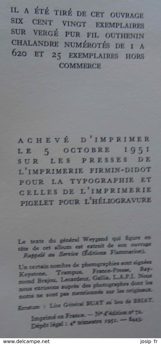 PÉTAIN- ALBUM DU MARÉCHAL PÉTAIN 1951- A Partir De Documents Inédits- Publié Après Le Décès Du Maréchal - Histoire