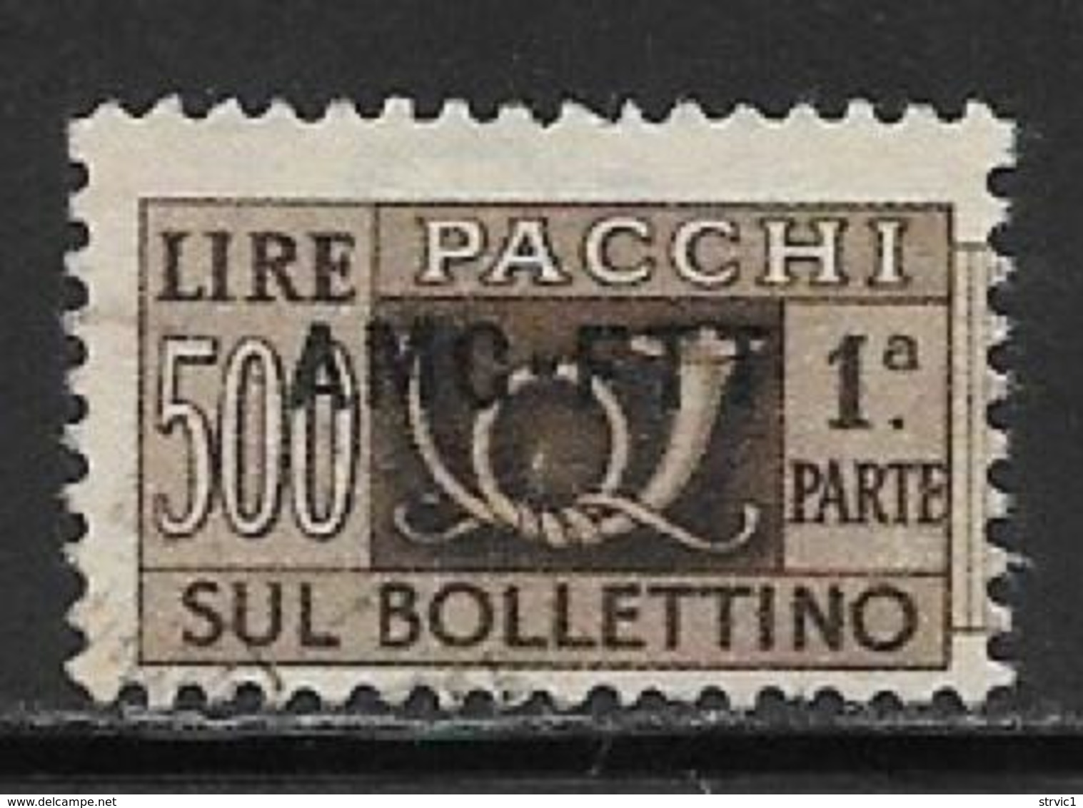 Trieste Zone A Scott # Q25 Part 1 Used Italy # Q75 Overprinted, 1950 - Postal And Consigned Parcels