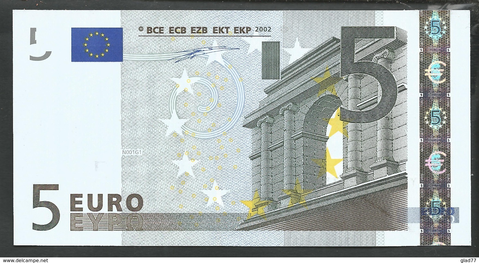 Greece  "Y"  5  EURO GEM UNC! Duinseberg Signature! Printer N001G1! - 10 Euro