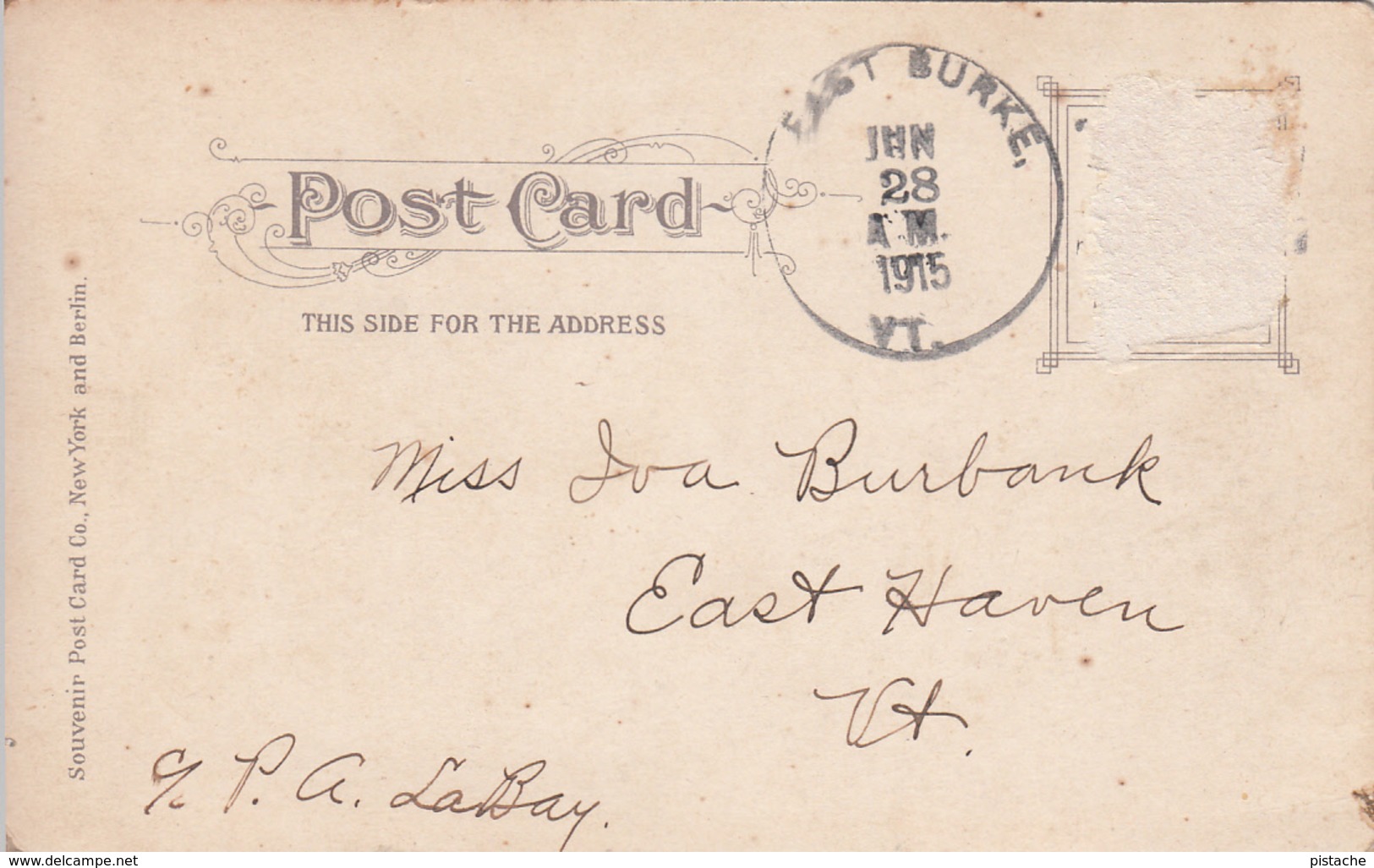 Original 1915 - Laconia New Hampshire - Depot - Railway Station - Gare - Written - 2 Scans - Other & Unclassified