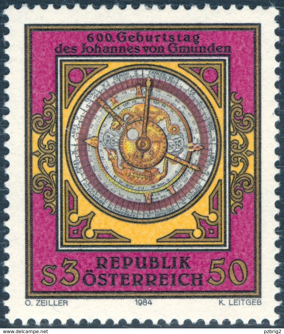 GMUNDEN V., J. - Austria 1984 Michel # 1794 ** MNH - Mathematics, Mathematician,  "Imsser Clock" - Uhrmacherei