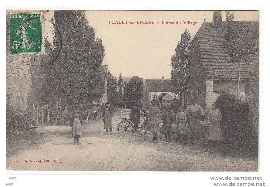 SAONE ET LOIRE FLACEY EN BRESSE ENTREE DU VILLAGE BEAU PLAN - Autres & Non Classés